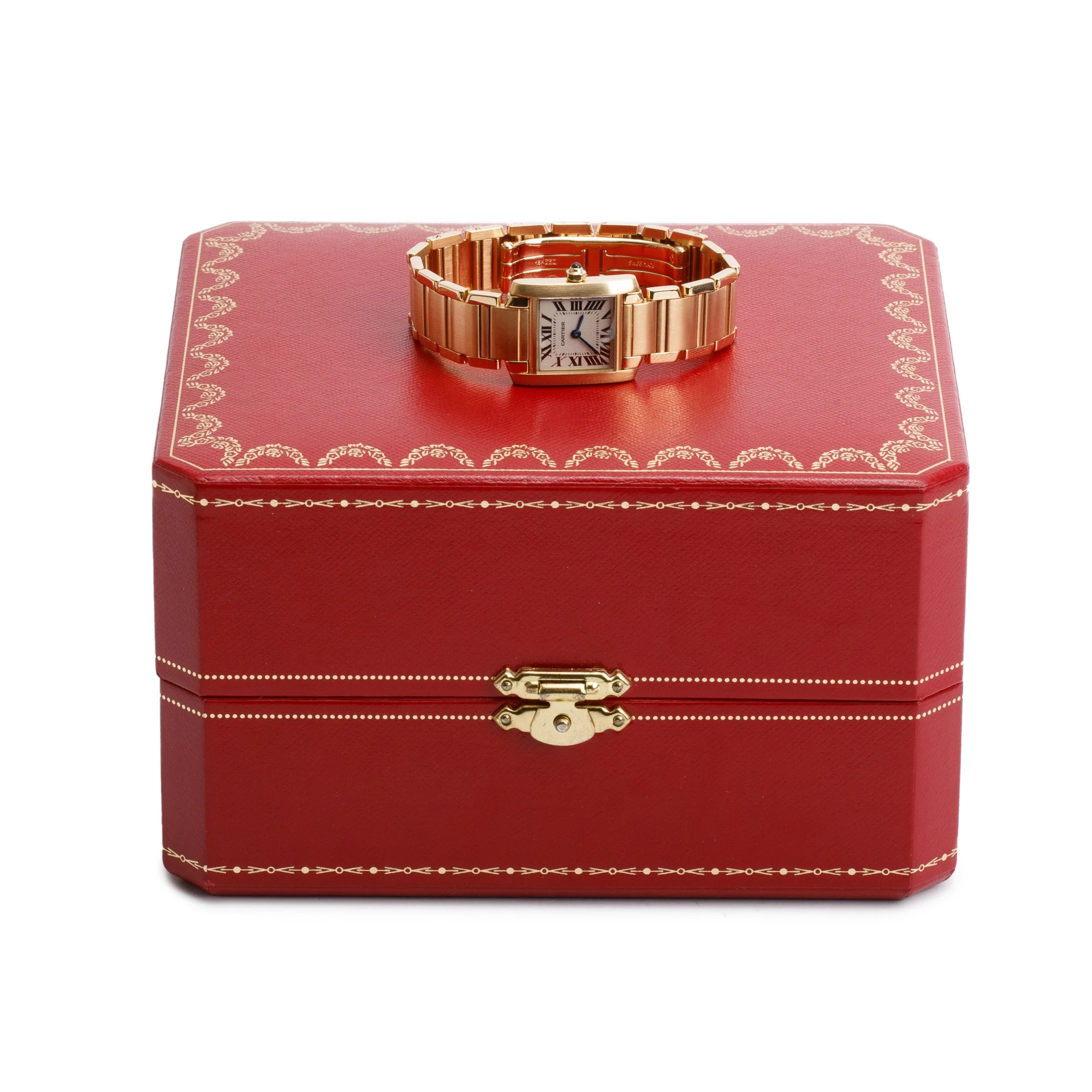 Cartier 18k Yellow Gold Tank Francaise Watch, Small Model 1820 w/ Box & Papers - Image 2