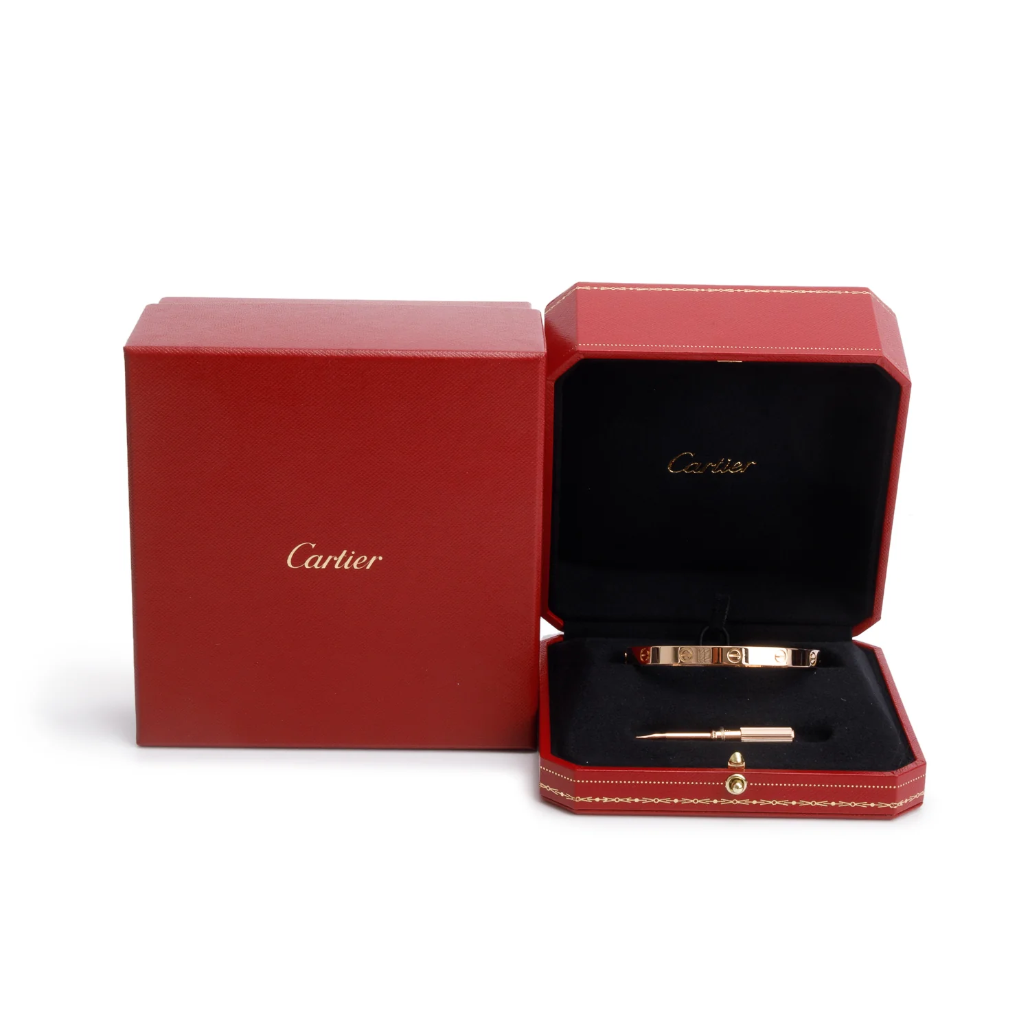 Cartier 2022 18k Rose Gold Love Bracelet, Classic Model, Size 18 w/ Box & Certificate - Image 2