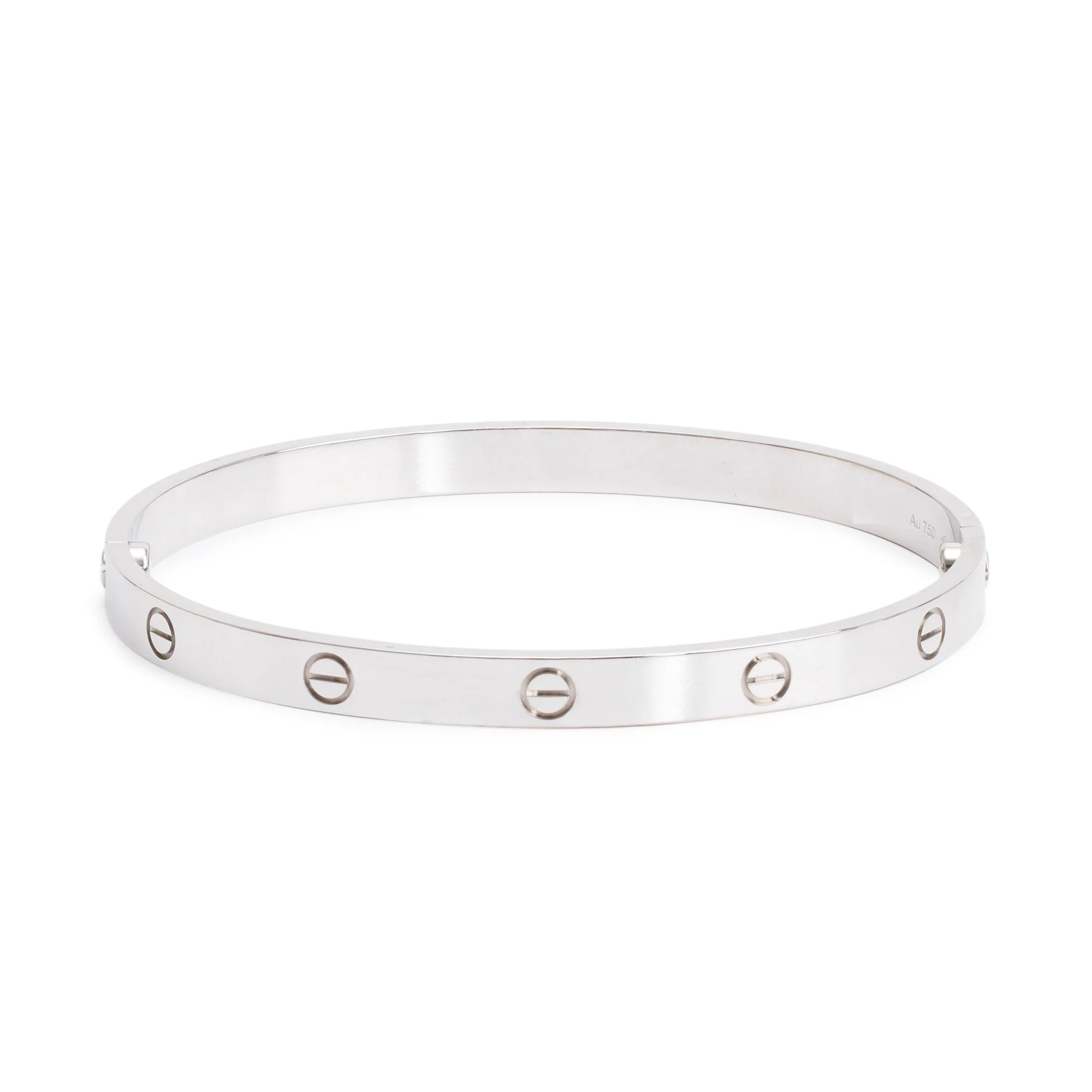 Cartier 2022 18k White Gold Love Bracelet, Size 21 w/ Box & Certificate