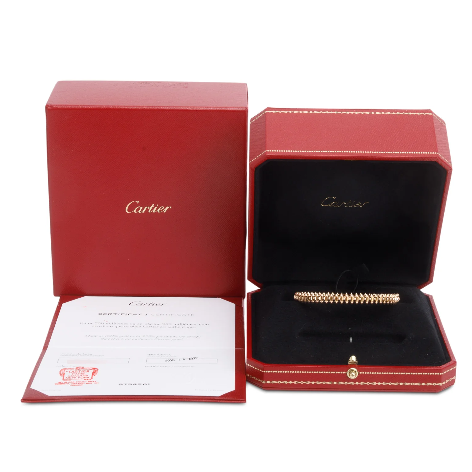Cartier 2022 18k Yellow Gold Clash de Cartier Bracelet, Small Model Size 16 w/ Box & Certificate - Image 2