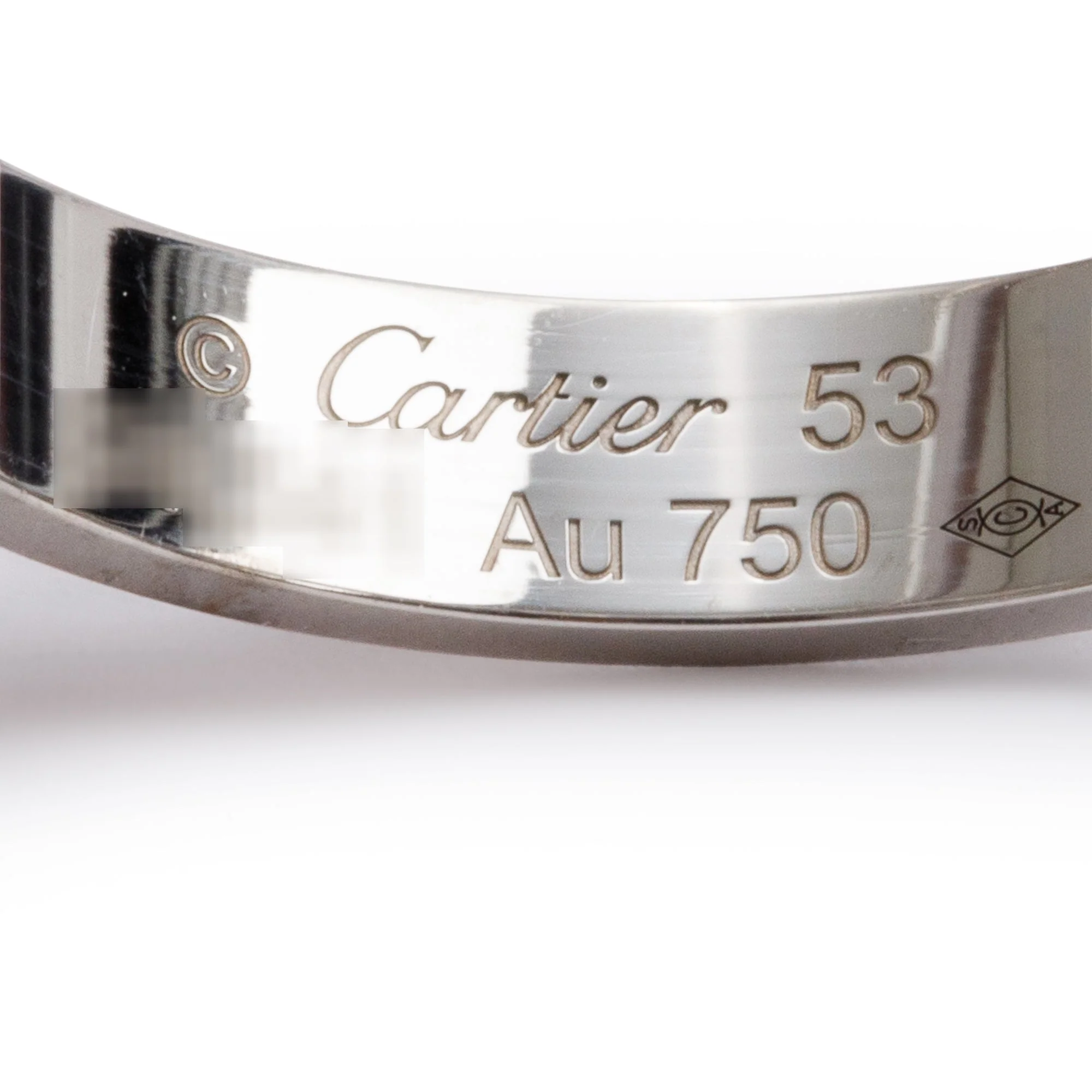 Cartier 2023 18k White Gold 3.6 MM Love Wedding Band Ring, Size 53 6.5 w/ Box & Certificate - Image 4