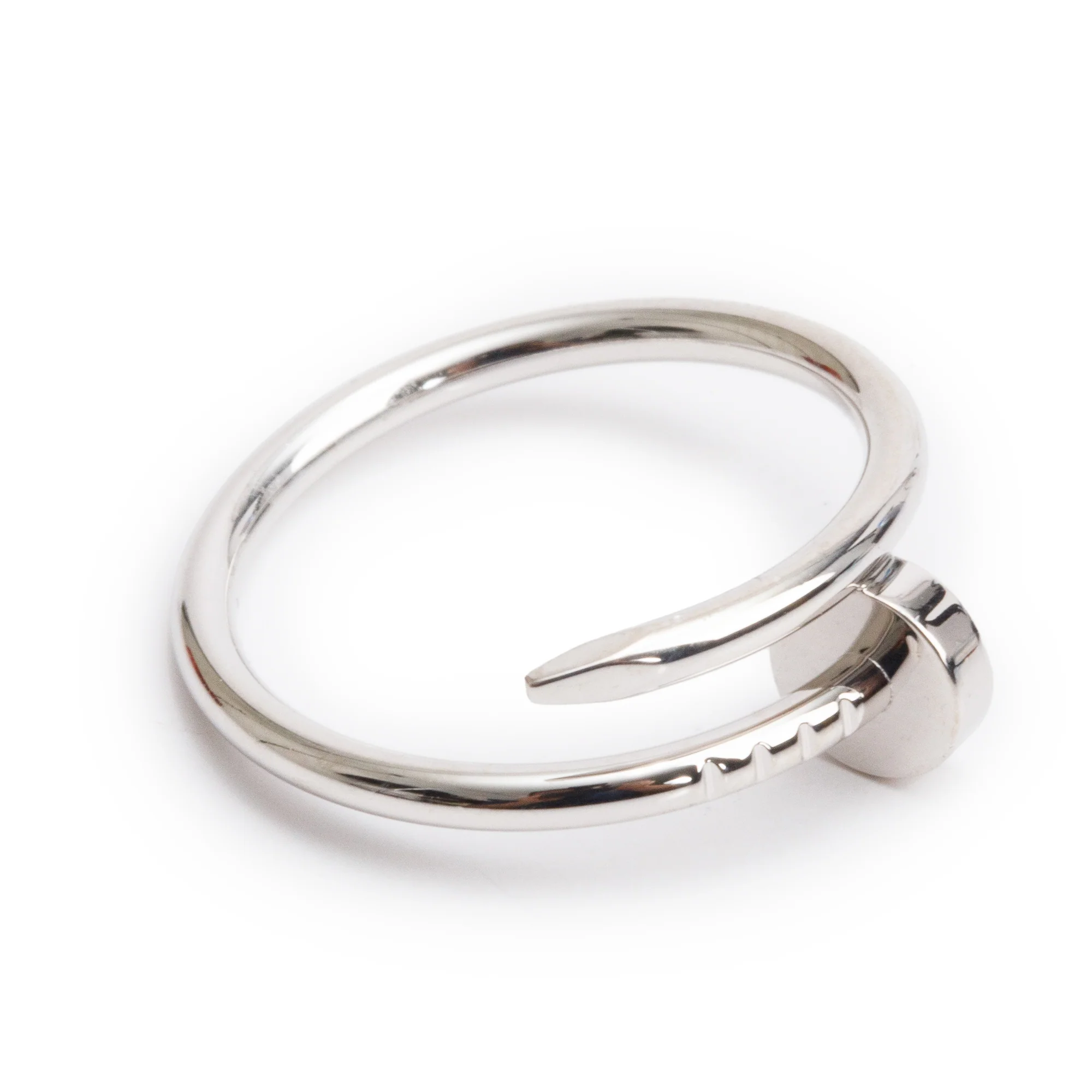 Cartier 2023 18k White Gold Juste Un Clou Ring, Small Model, Size 52 6 w/ Box & Certificate - Image 3