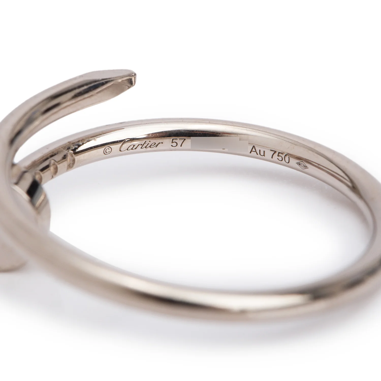 Cartier 2023 18k White Gold Juste Un Clou Ring, Small Model, Size 57 8 w/ Box, Certificate & Receipt - Image 3