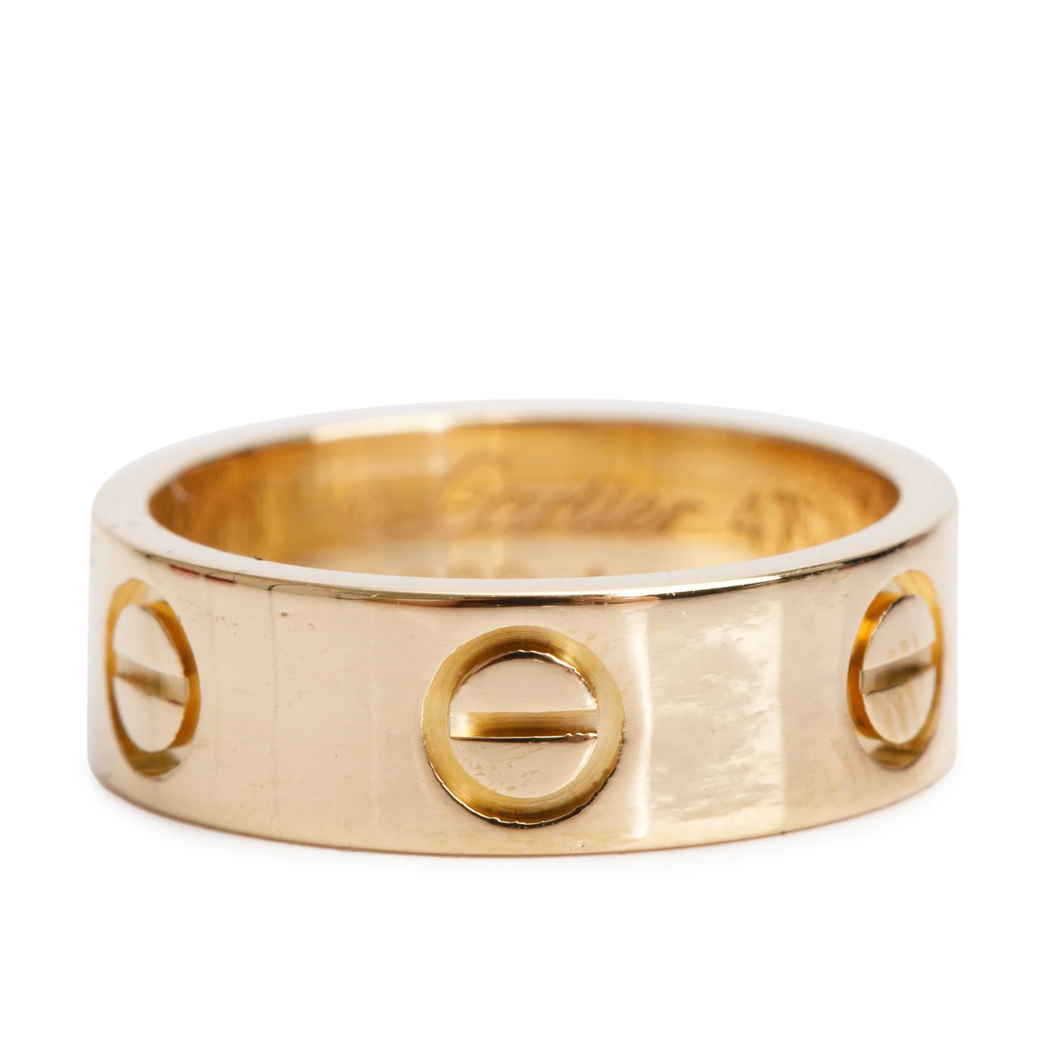 Cartier 2023 18k Yellow Gold 5.5 MM Love Ring, Classic Model, Size 47 4.25 w/ Box & Certificate