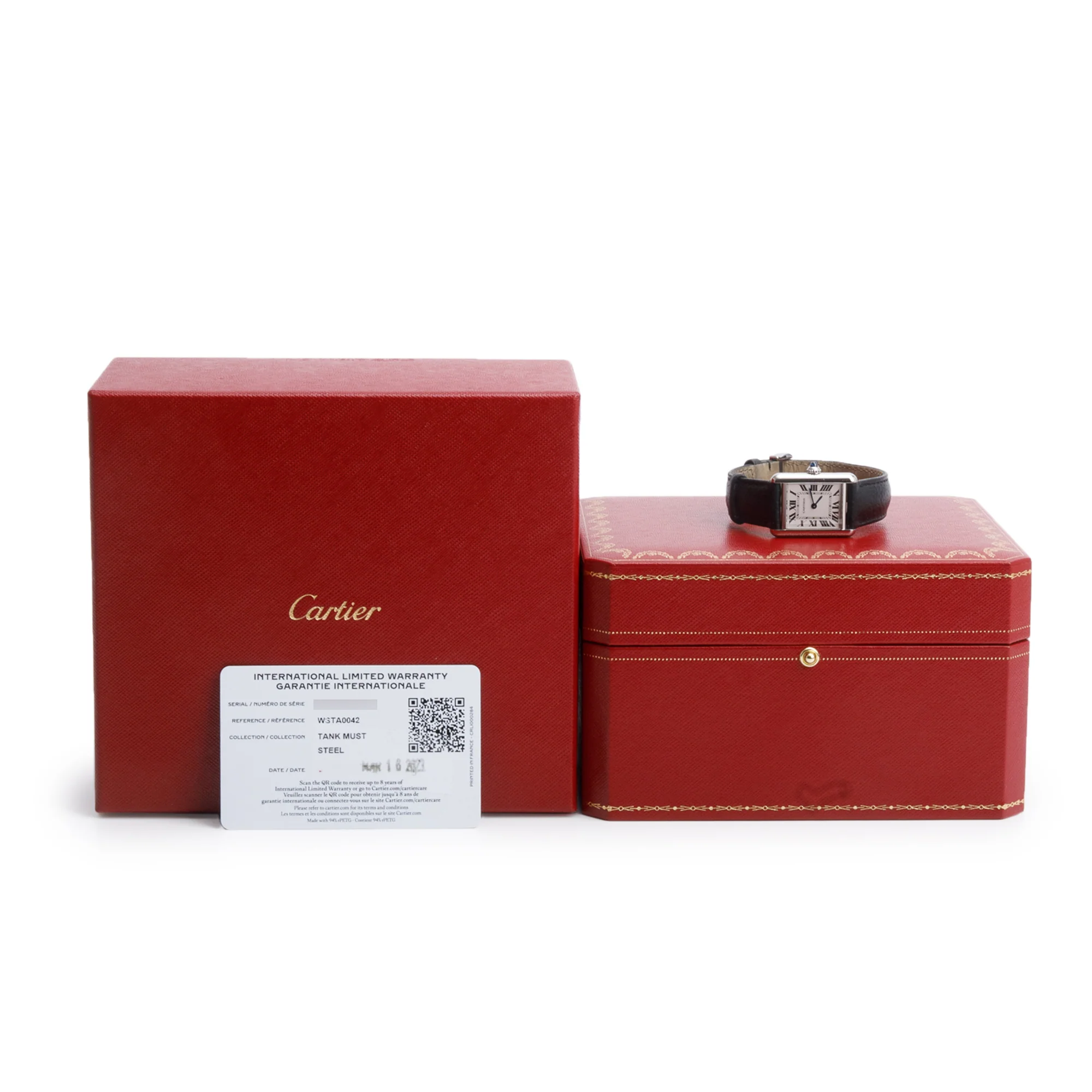 Cartier 2023 Stainless Steel Tank Must de Cartier Quartz Watch, Small Model 4322 w/ Box & Papers - Image 2