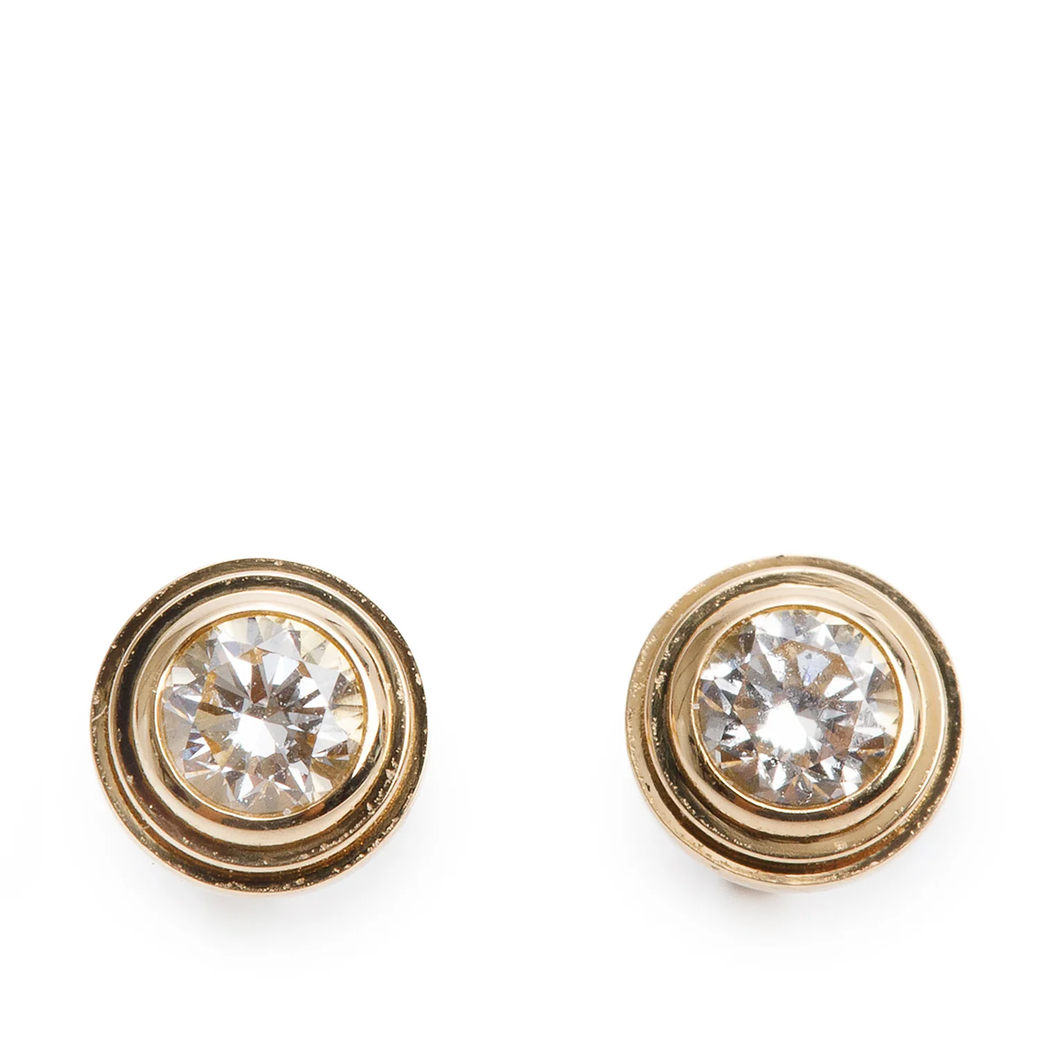 Cartier 2024 18k Yellow Gold Diamond D'Amour Stud Earrings, Small Model w/ Box, Receipt & Certificate