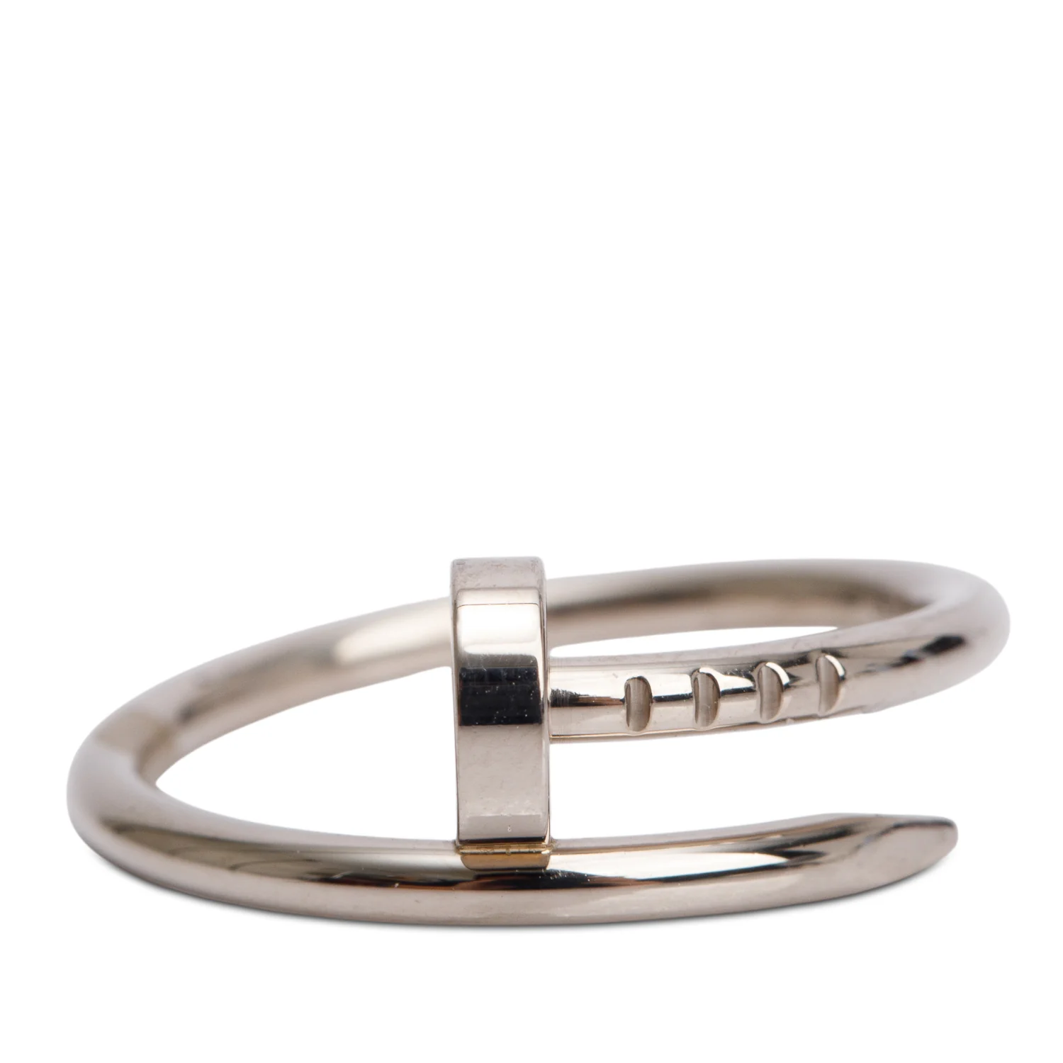 Cartier 2025 18k White Gold Juste Un Clou Ring, Small Model, Size 51 5.75 w/ Box, Receipt, & Certificate