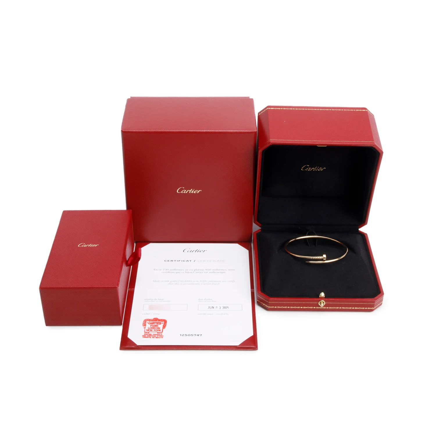 Cartier 2025 18k Yellow Gold Juste Un Clou Bracelet, Small Model Size 17 w/ Box & Certificate - Image 2