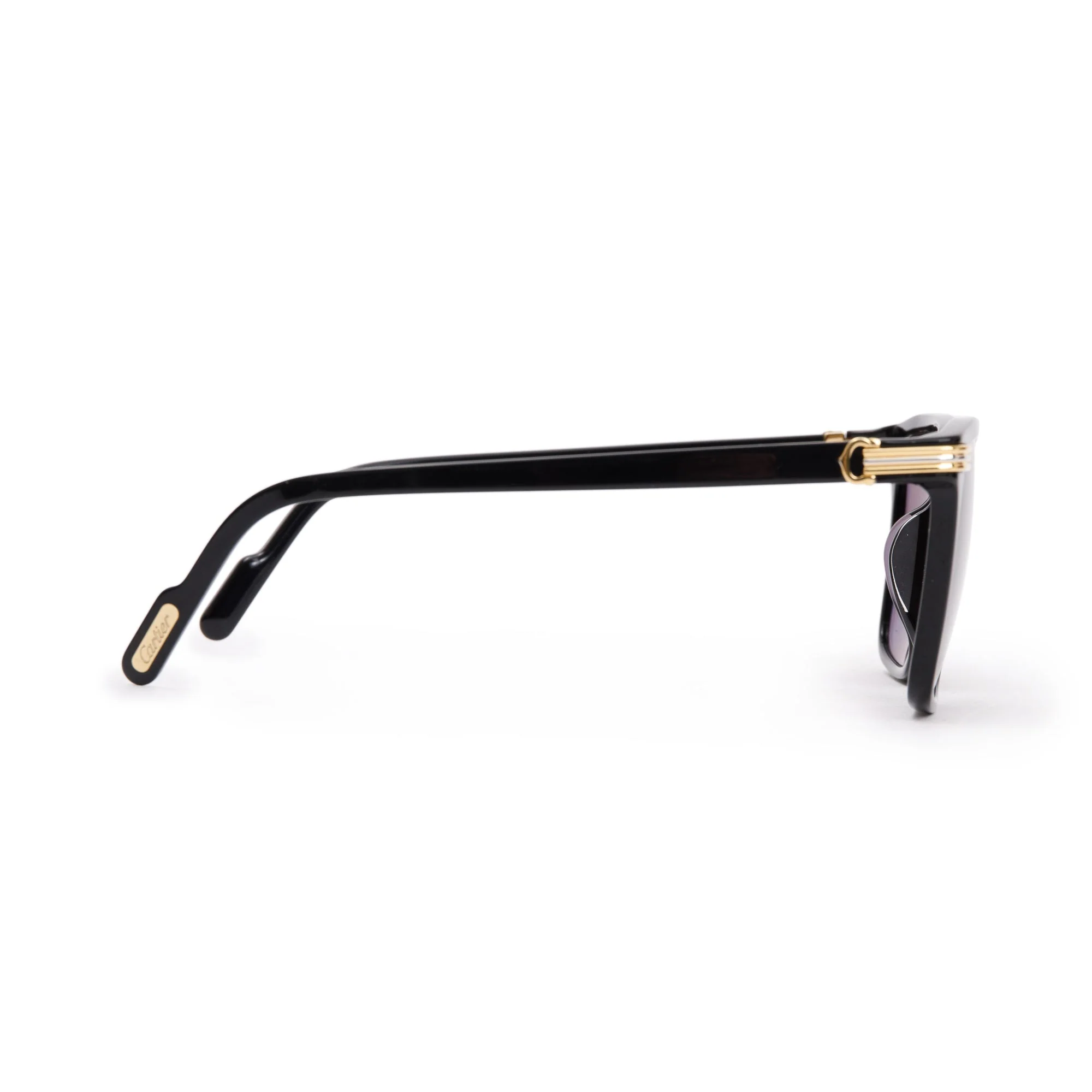 Cartier Black Acetate CT0220SA Trinity Square Sunglasses w/ Box & Case - Image 3