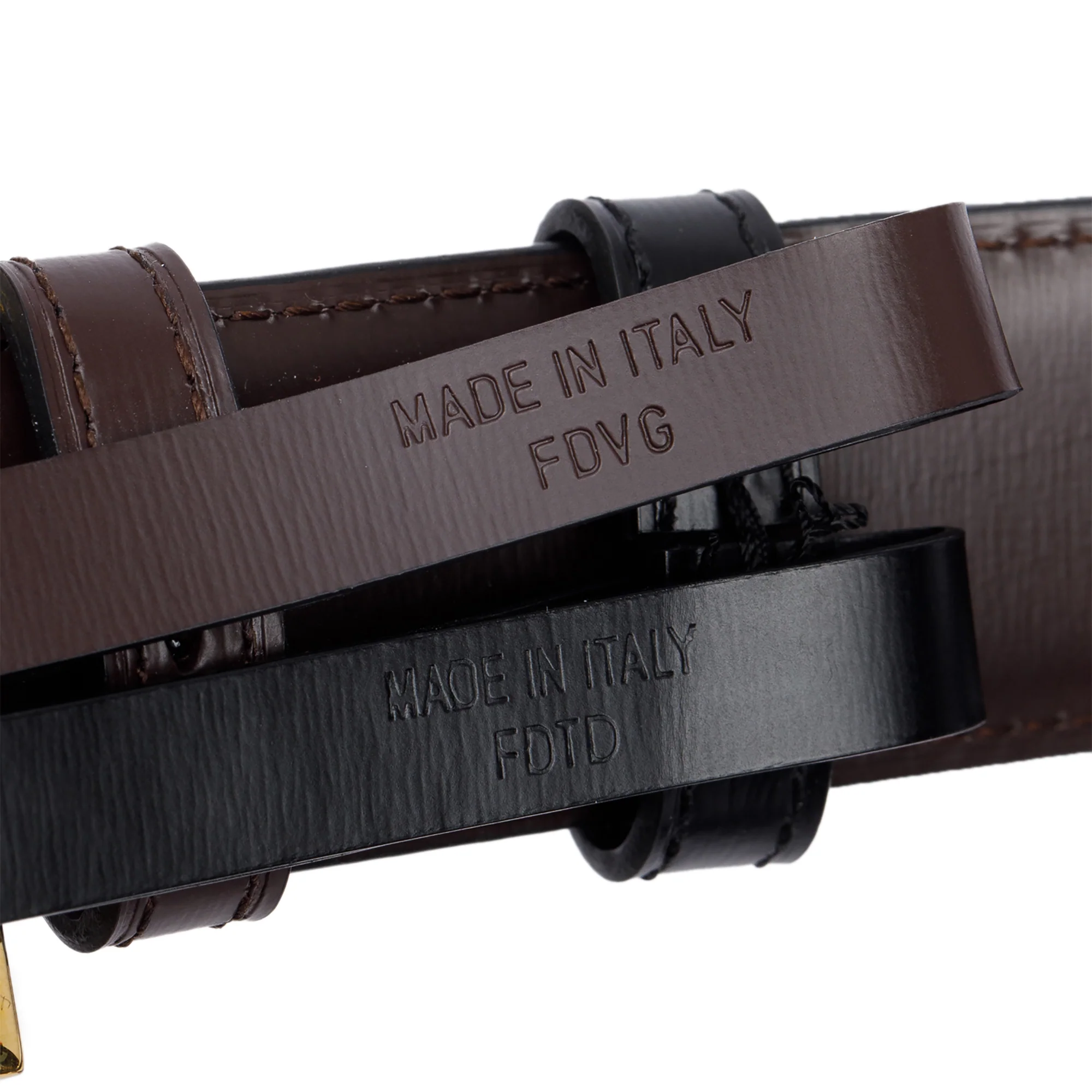 Cartier Black & Brown Leather Reversible C Allonge Buckle Belt - Image 2