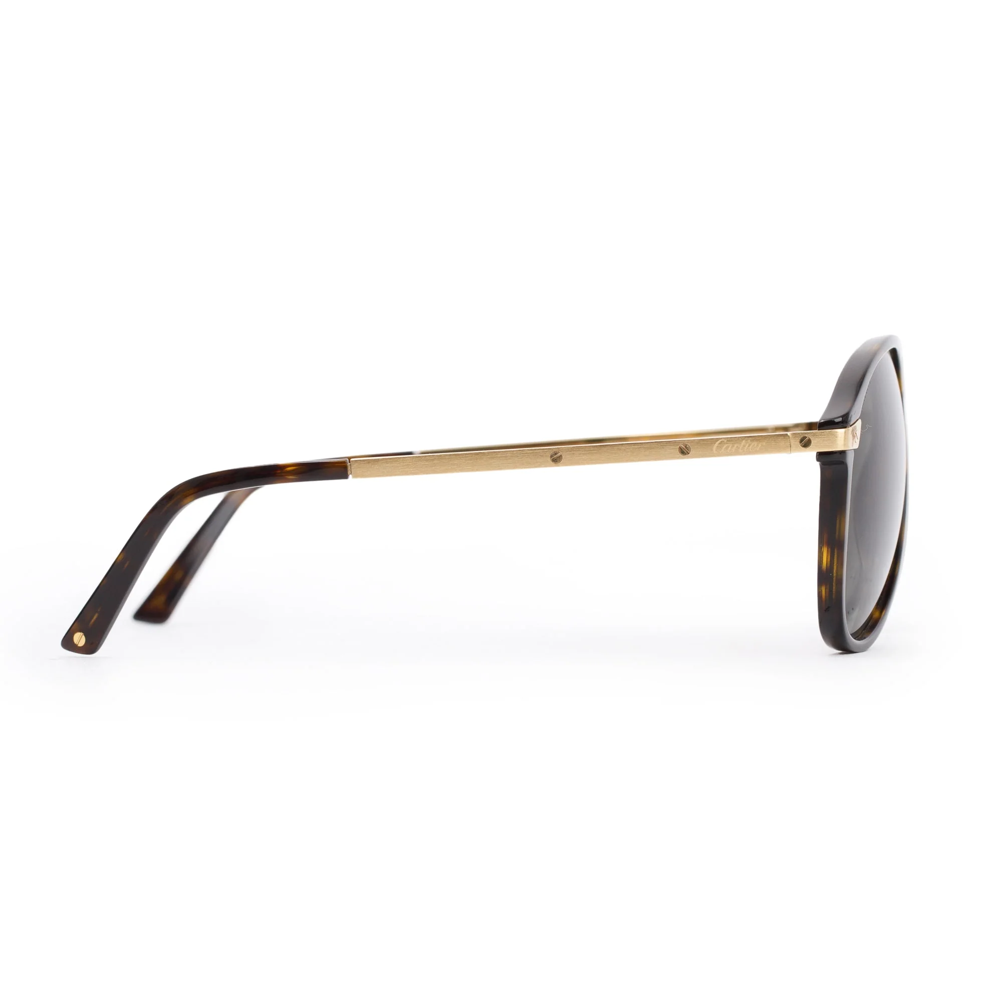 Cartier CT0105A Santos De Cartier Aviator Sunglasses w/ Box & Case - Image 3