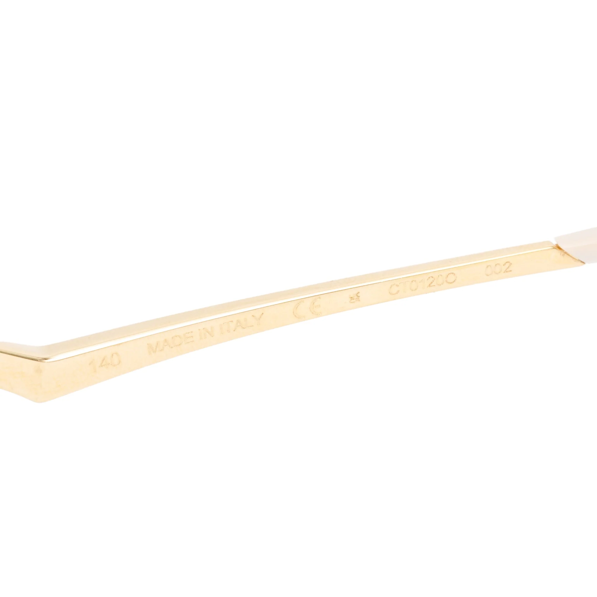 Cartier CT0120O Gold-Tone Rimless Diamond Cut Sunglasses w/ Box - Image 5