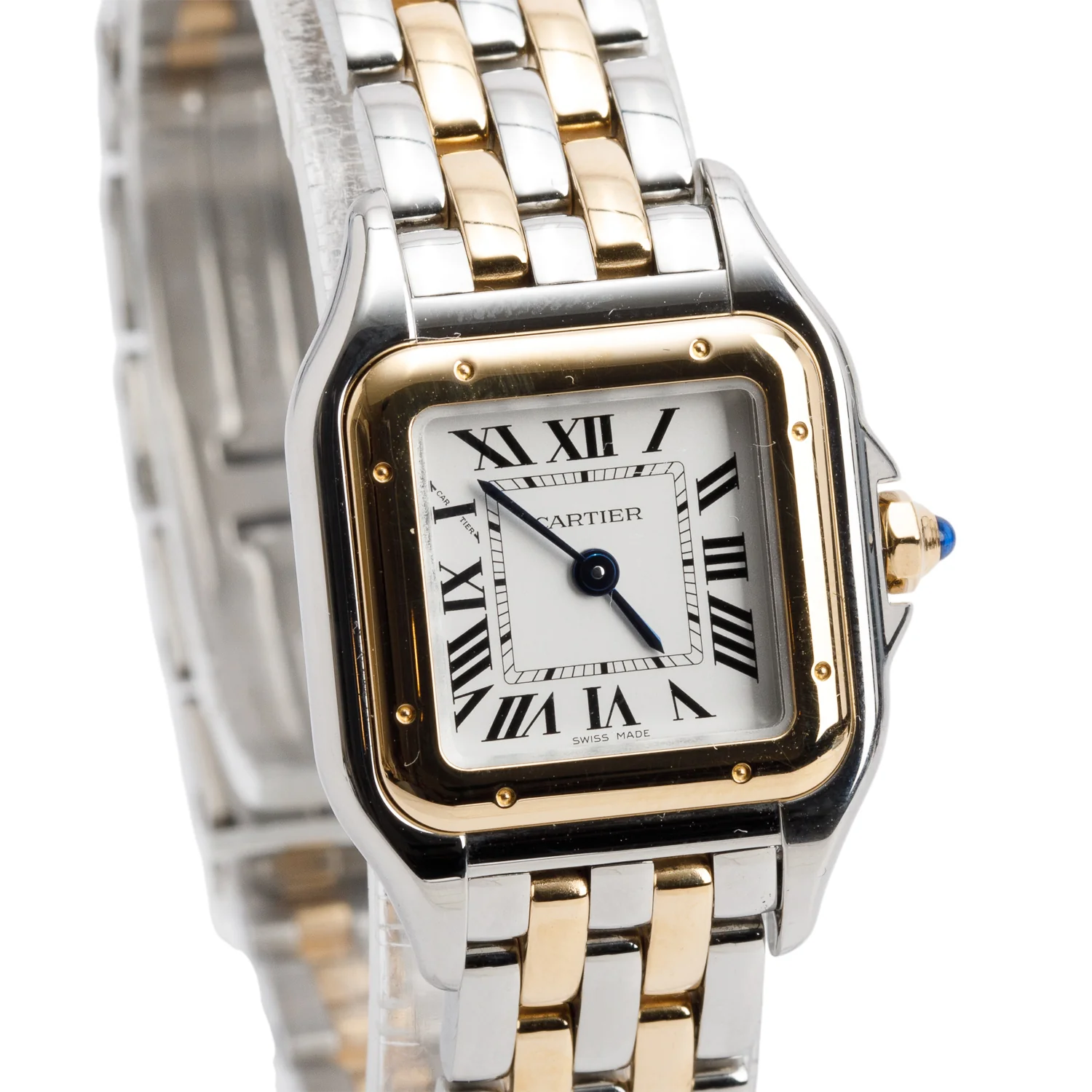 Cartier Stainless Steel & 18k Yellow Gold Panthere de Cartier Watch, Small Model, White Dial 4023 w/ Box & Papers - Image 3