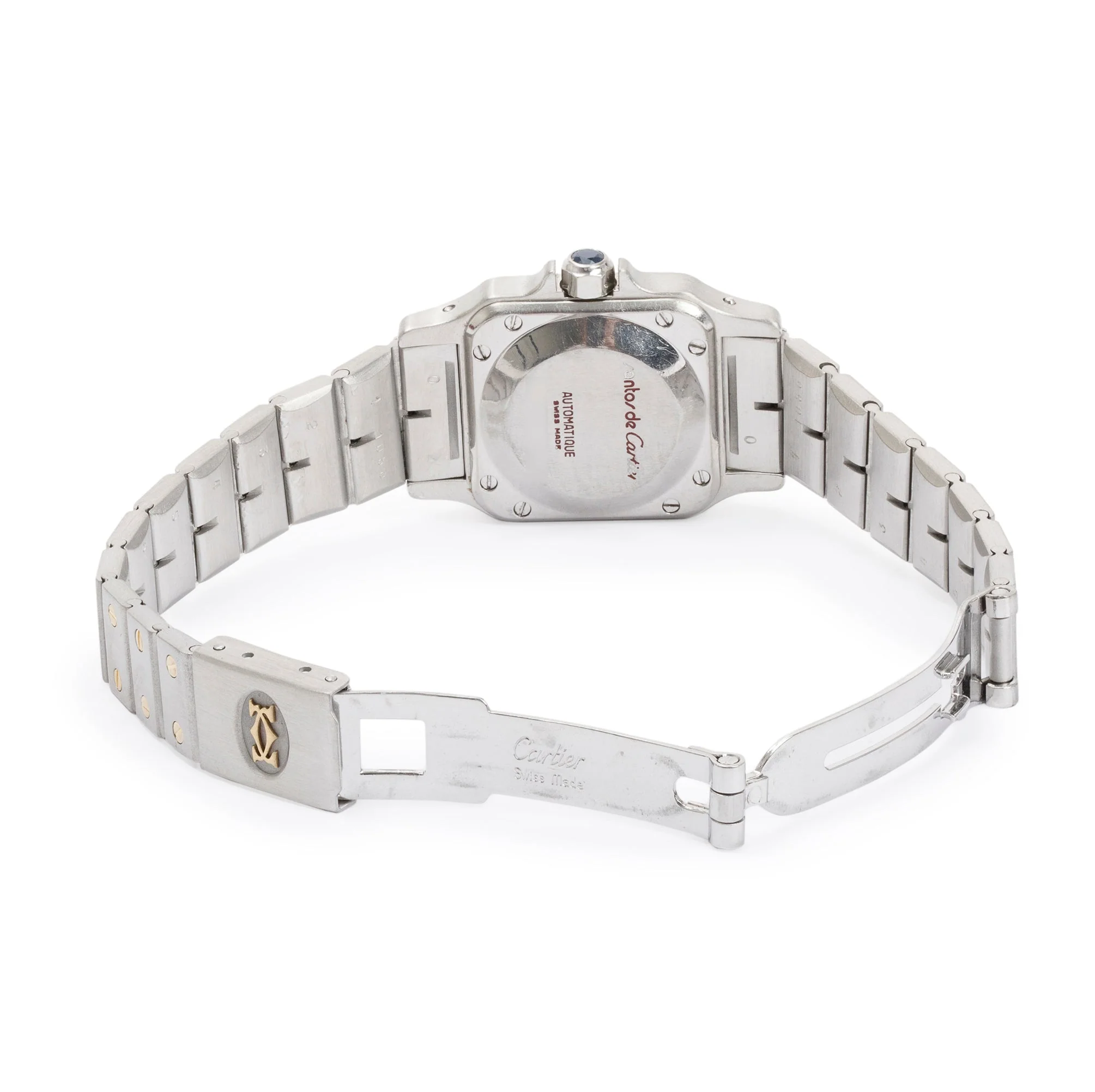 Cartier Stainless Steel & 18k Yellow Gold Santos De Cartier Galbee Automatic Watch - Image 5