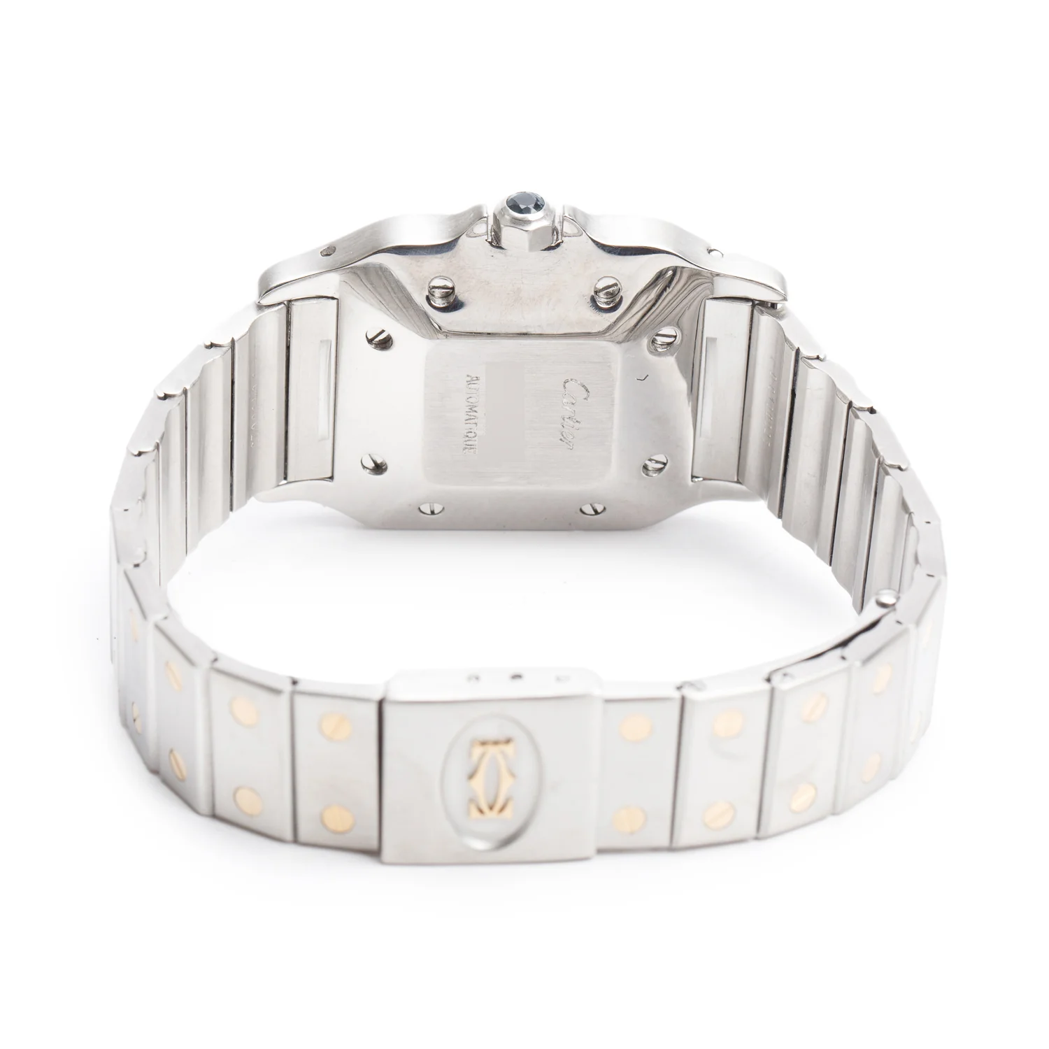 Cartier Stainless Steel & 18k Yellow Gold Santos De Cartier Galbee Automatic Watch, Medium Model 2961 w/ Box - Image 4