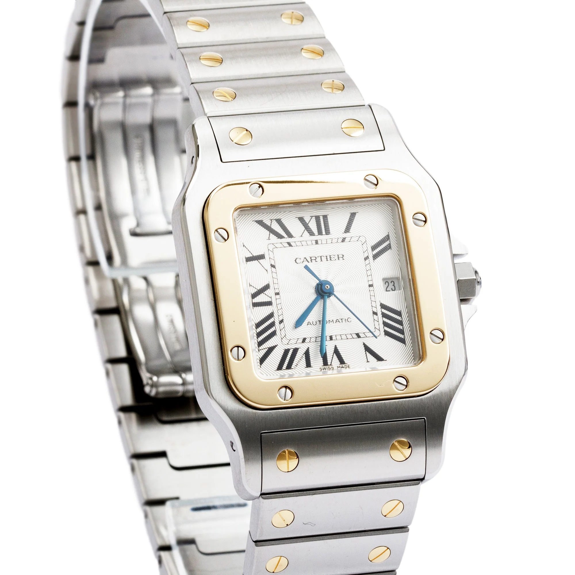 Cartier Stainless Steel & 18k Yellow Gold Santos Galbee Automatic Watch - Image 3