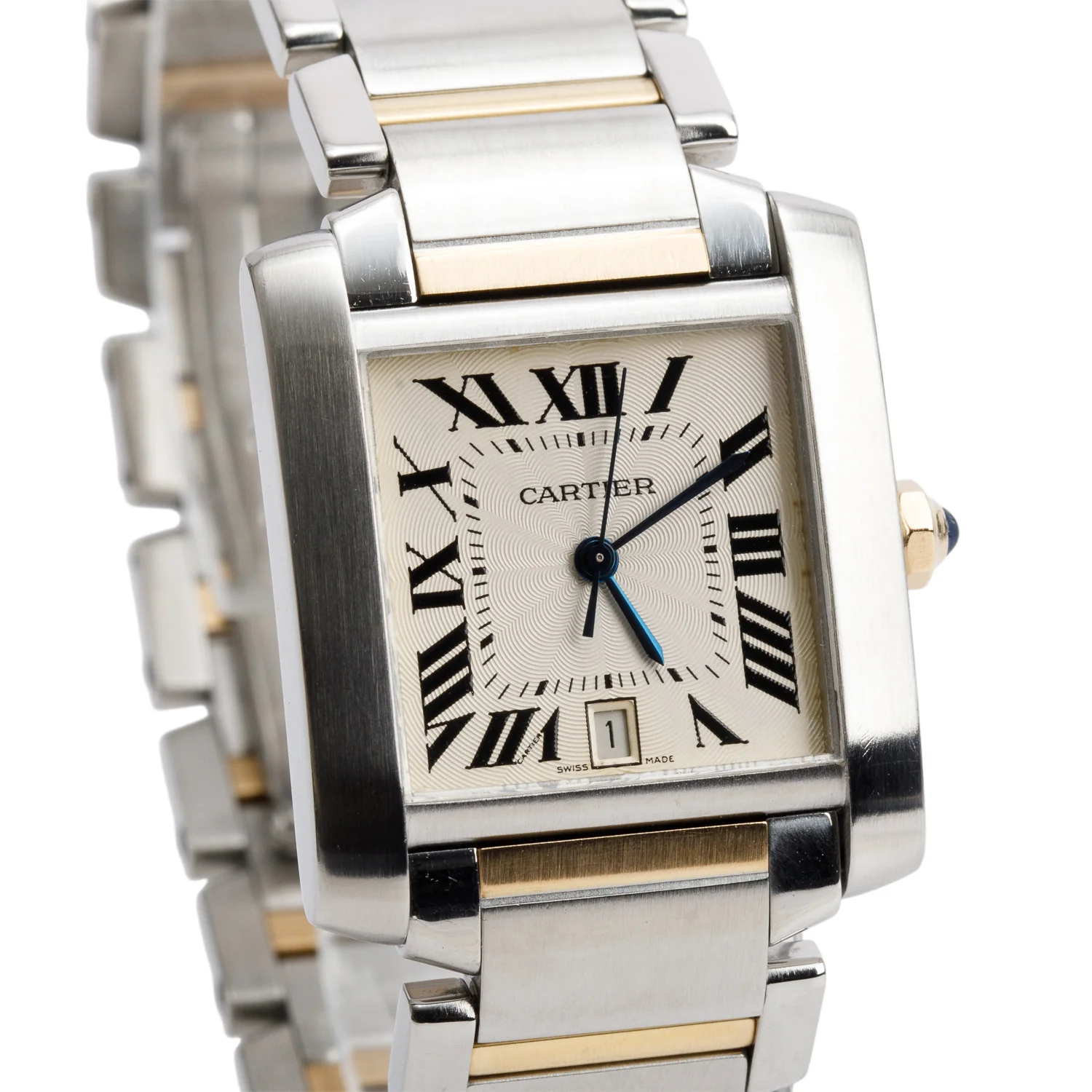 Cartier Stainless Steel & 18k Yellow Gold Tank Francaise Automatic Watch, Large Model 2302 w/ Box & Receipt - Image 3