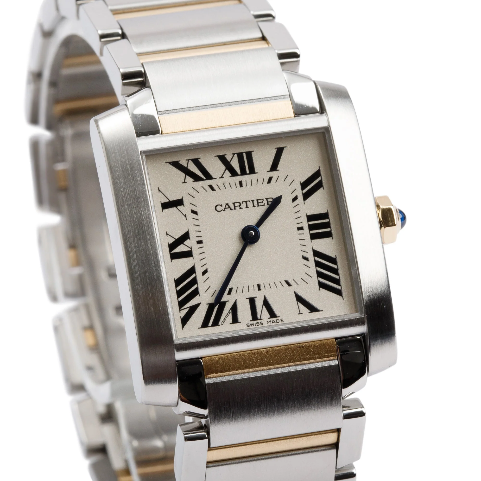 Cartier Stainless Steel & 18k Yellow Gold Tank Francaise Watch, Medium Model 3751 - Image 2