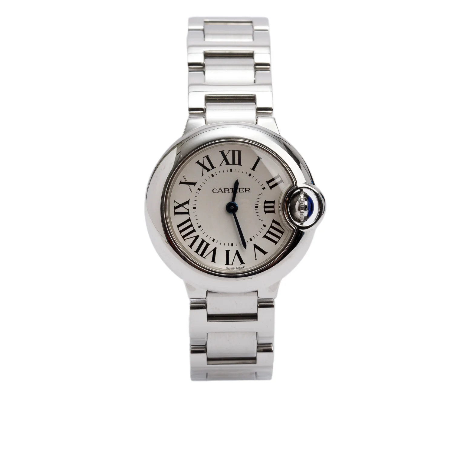 Cartier Stainless Steel Ballon Bleu de Cartier 28 MM Quartz Watch 3009 w/ Box & Papers