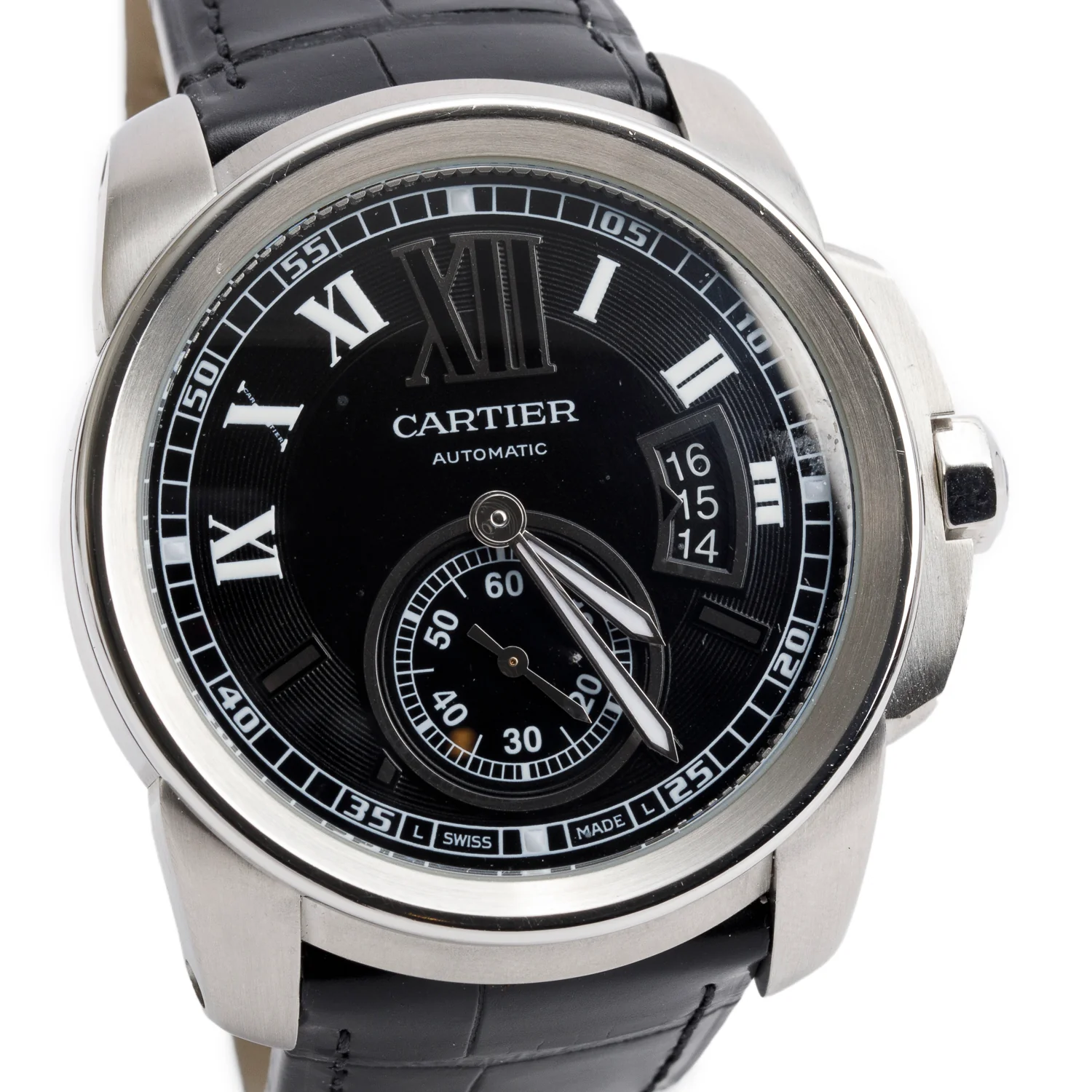 Cartier Stainless Steel Calibre de Cartier 42 MM Automatic Watch Black Dial 3299 - Image 2