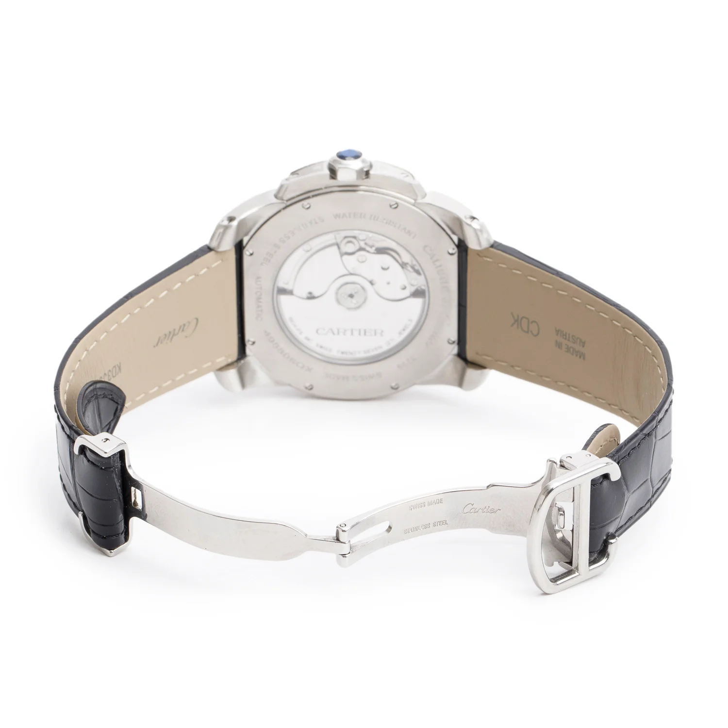 Cartier Stainless Steel Calibre de Cartier 42 MM Automatic Watch Black Dial 3299 - Image 4