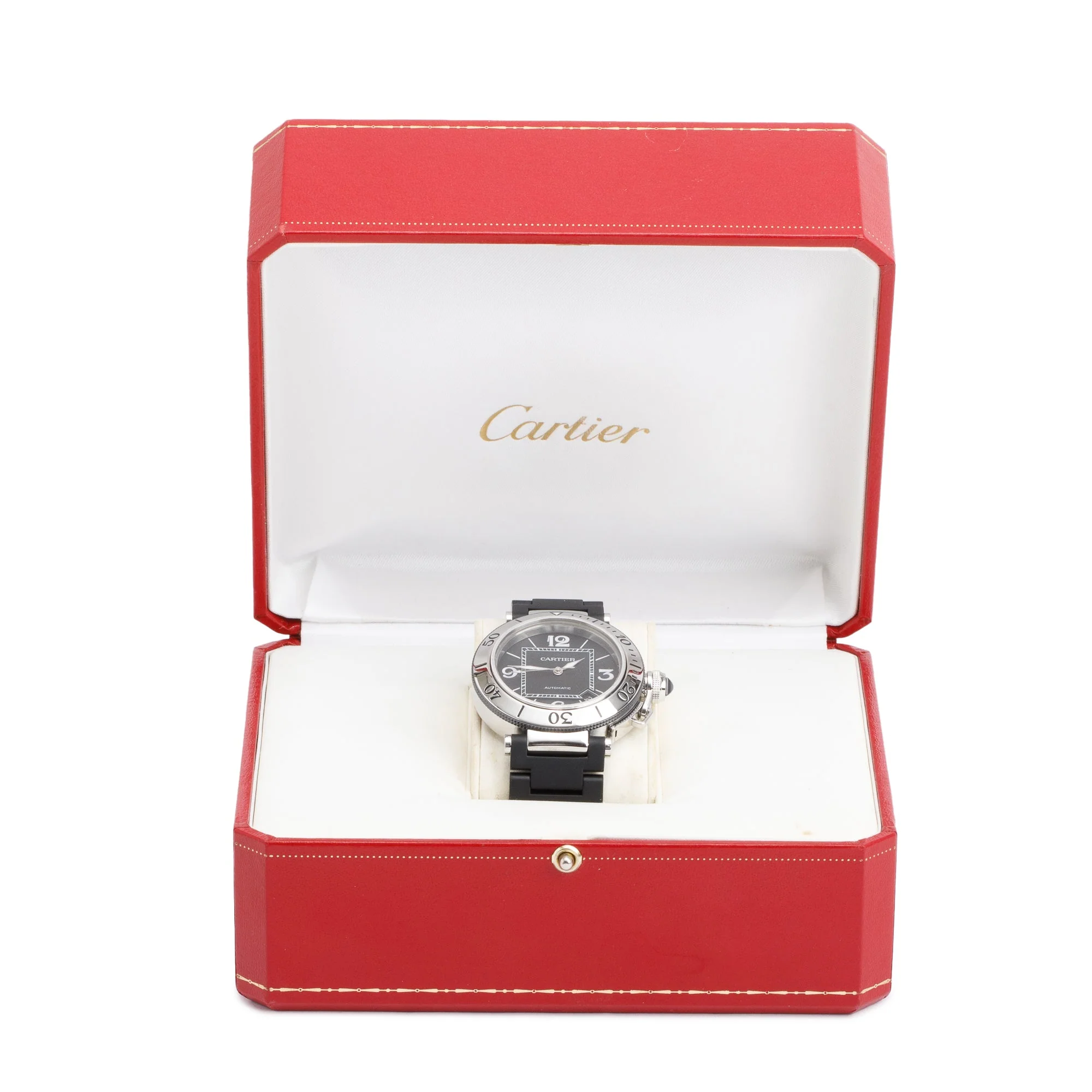 Cartier Stainless Steel Pasha Seatimer 40 MM Automatic Watch 2790 w/ Box - Image 2