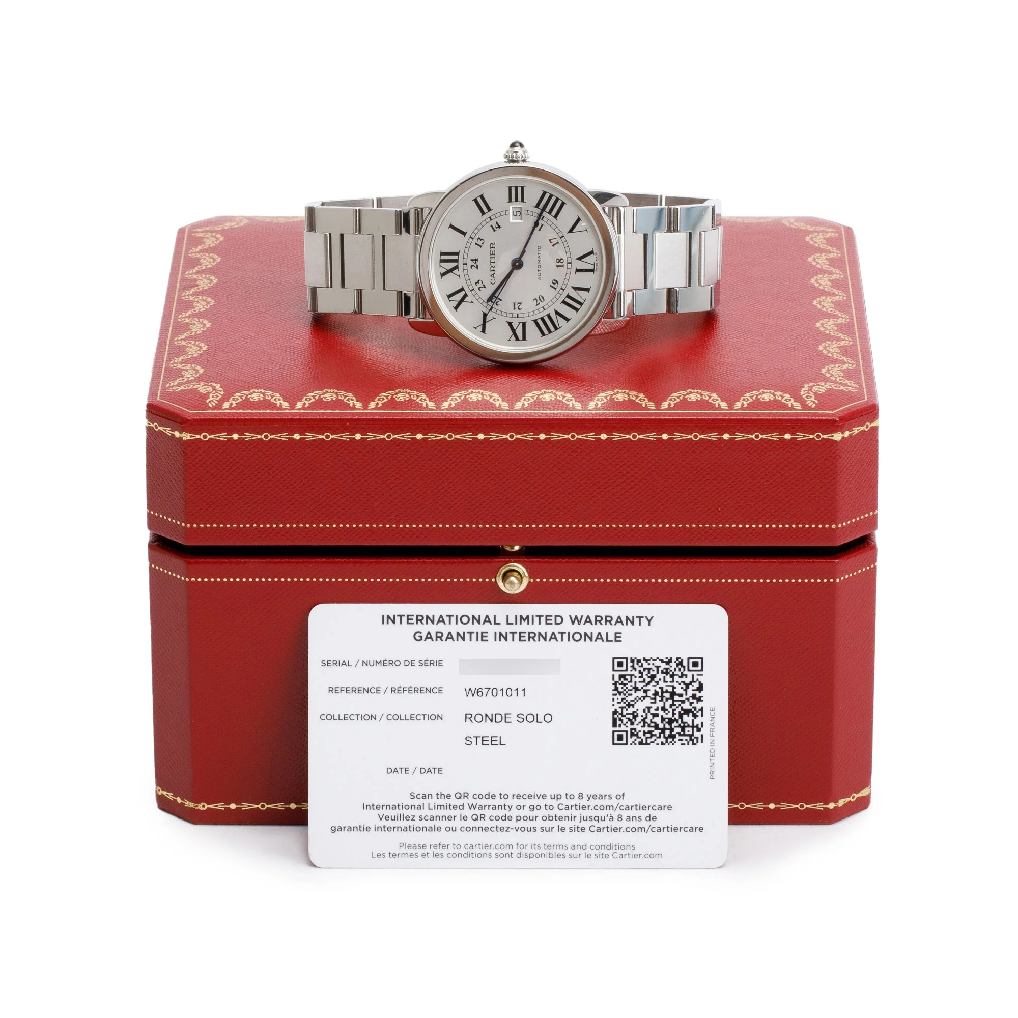 Cartier Stainless Steel Ronde Solo XL 42 MM Automatic Watch 3802 w/ Box & Papers - Image 2