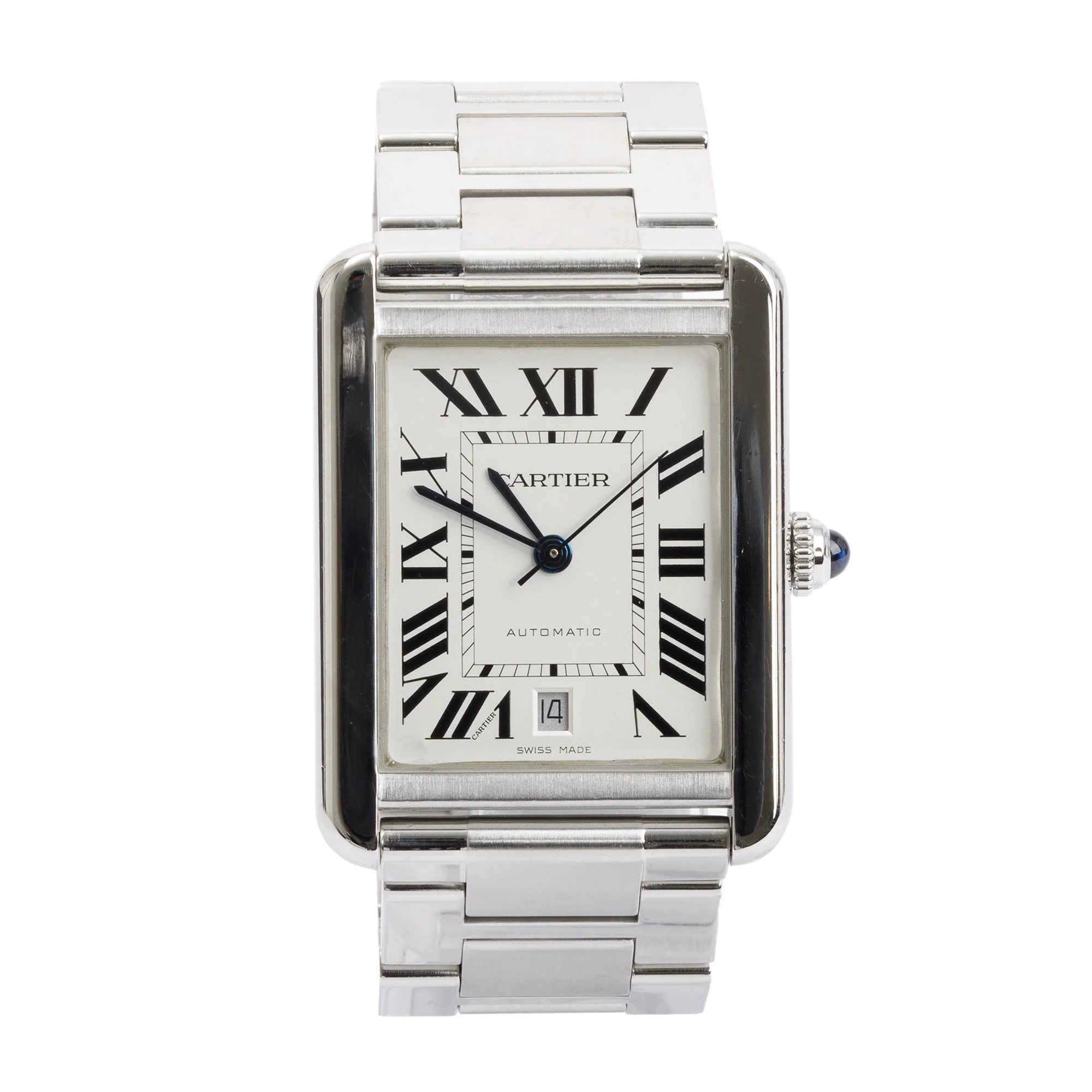 Cartier Stainless Steel Tank Solo XL 31 MM Automatic Watch w/ Box & Papers