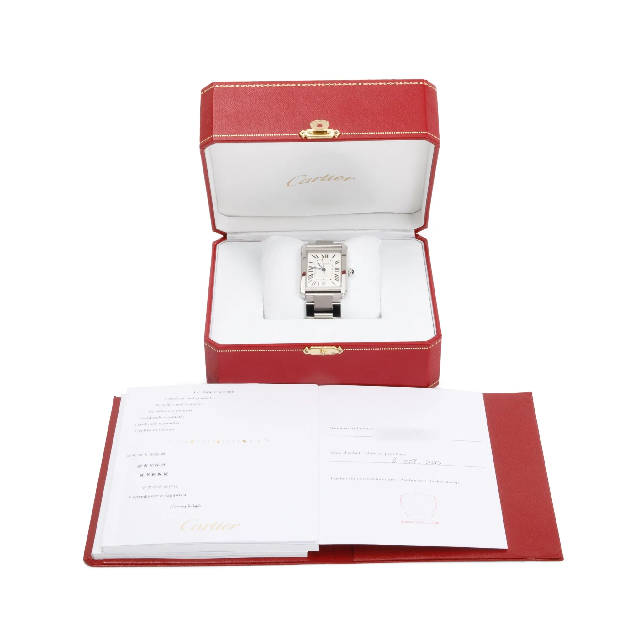 Cartier Stainless Steel Tank Solo XL 31 MM Automatic Watch w/ Box & Papers - Image 3