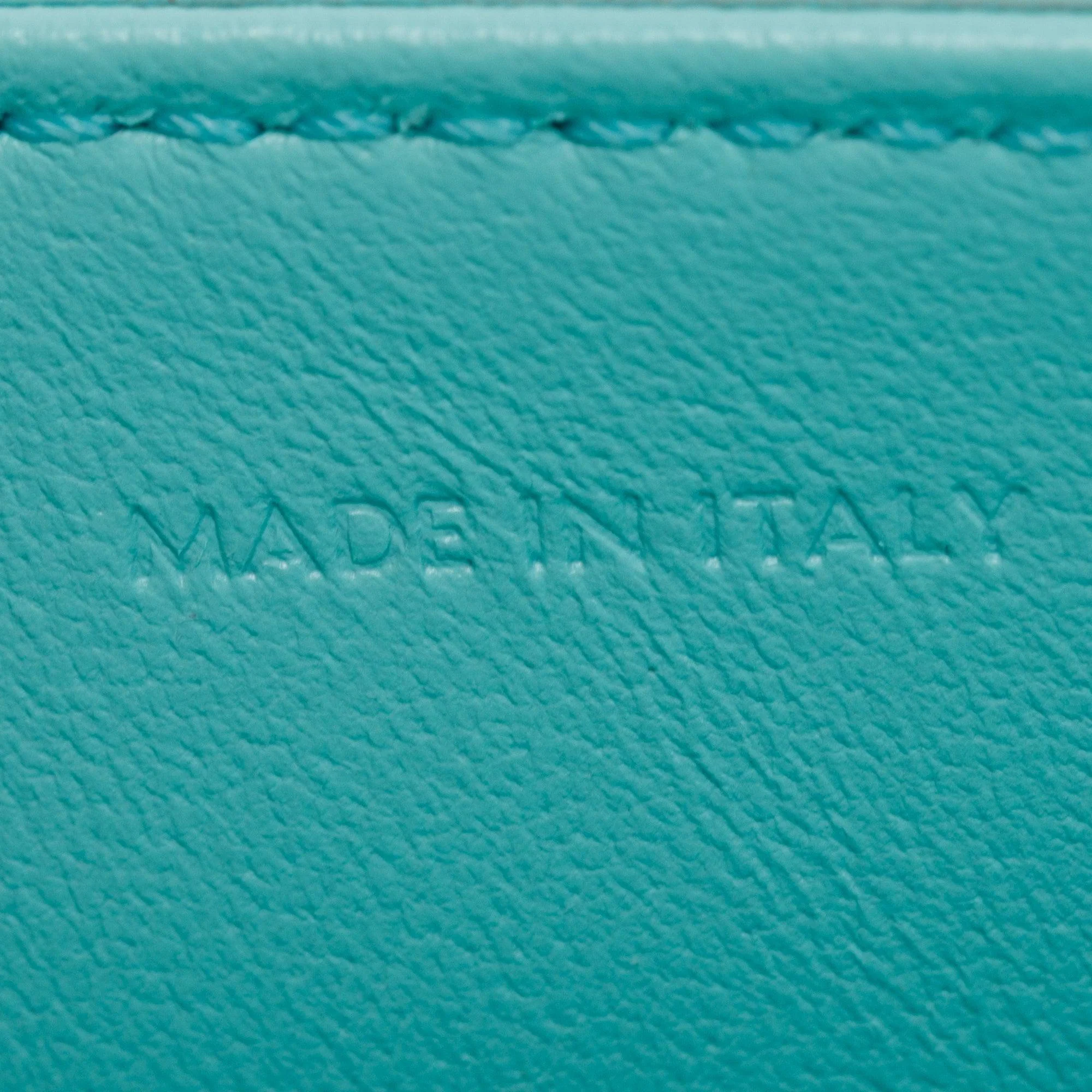 Celine 2021 Blue Smooth Calfskin Leather Triomphe Claude Shoulder Bag - Image 7