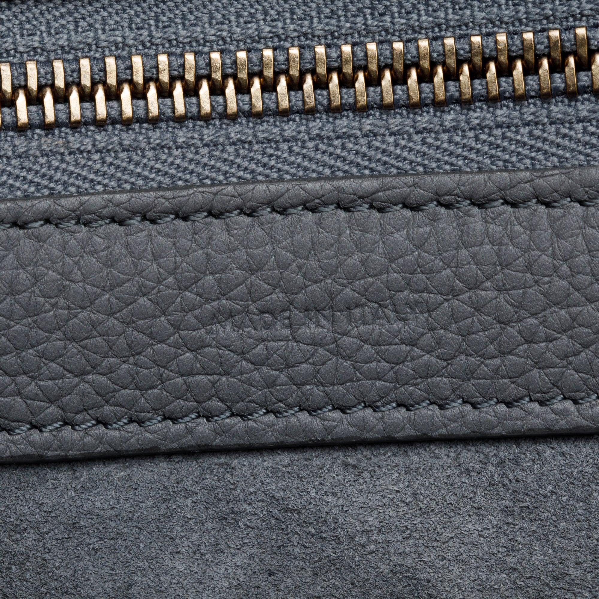 Celine 2021 Grey Calfskin Leather Micro Luggage Tote - Image 8