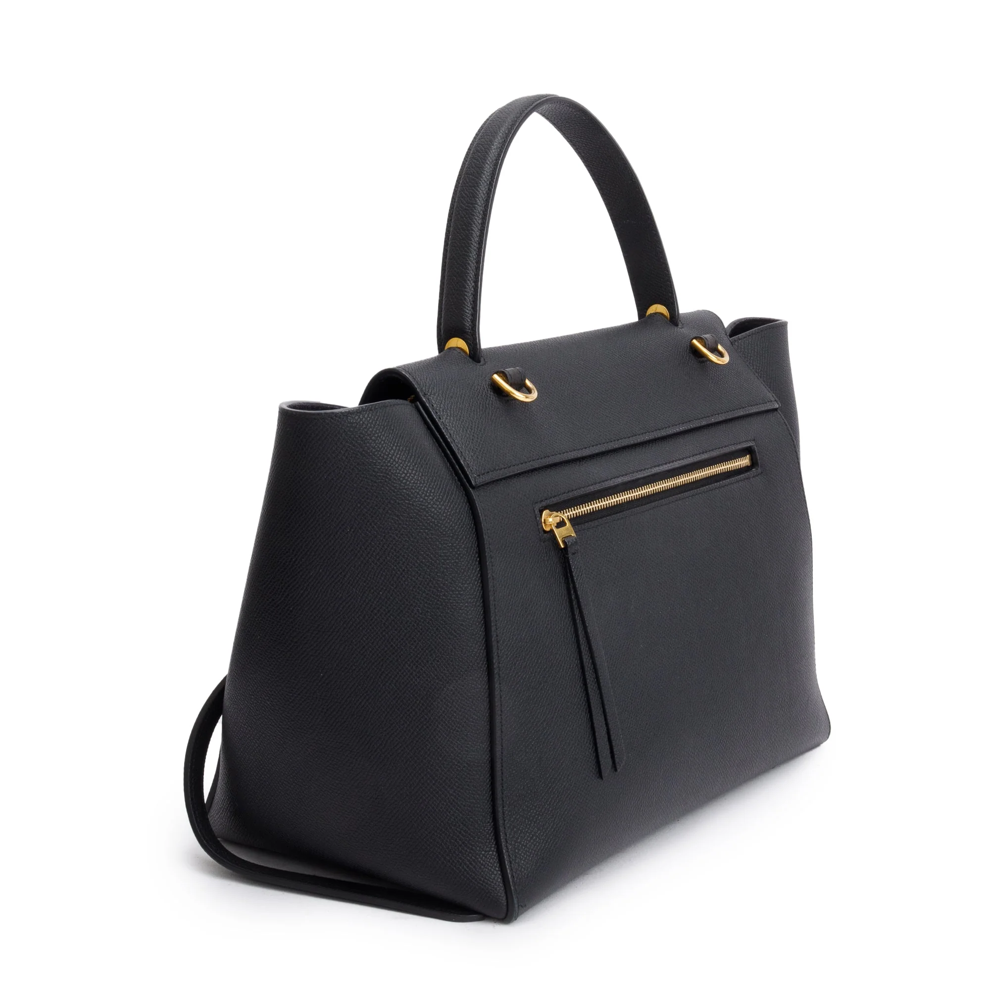 Celine Black Grained Calfskin Leather Mini Belt Bag w/ Strap - Image 6