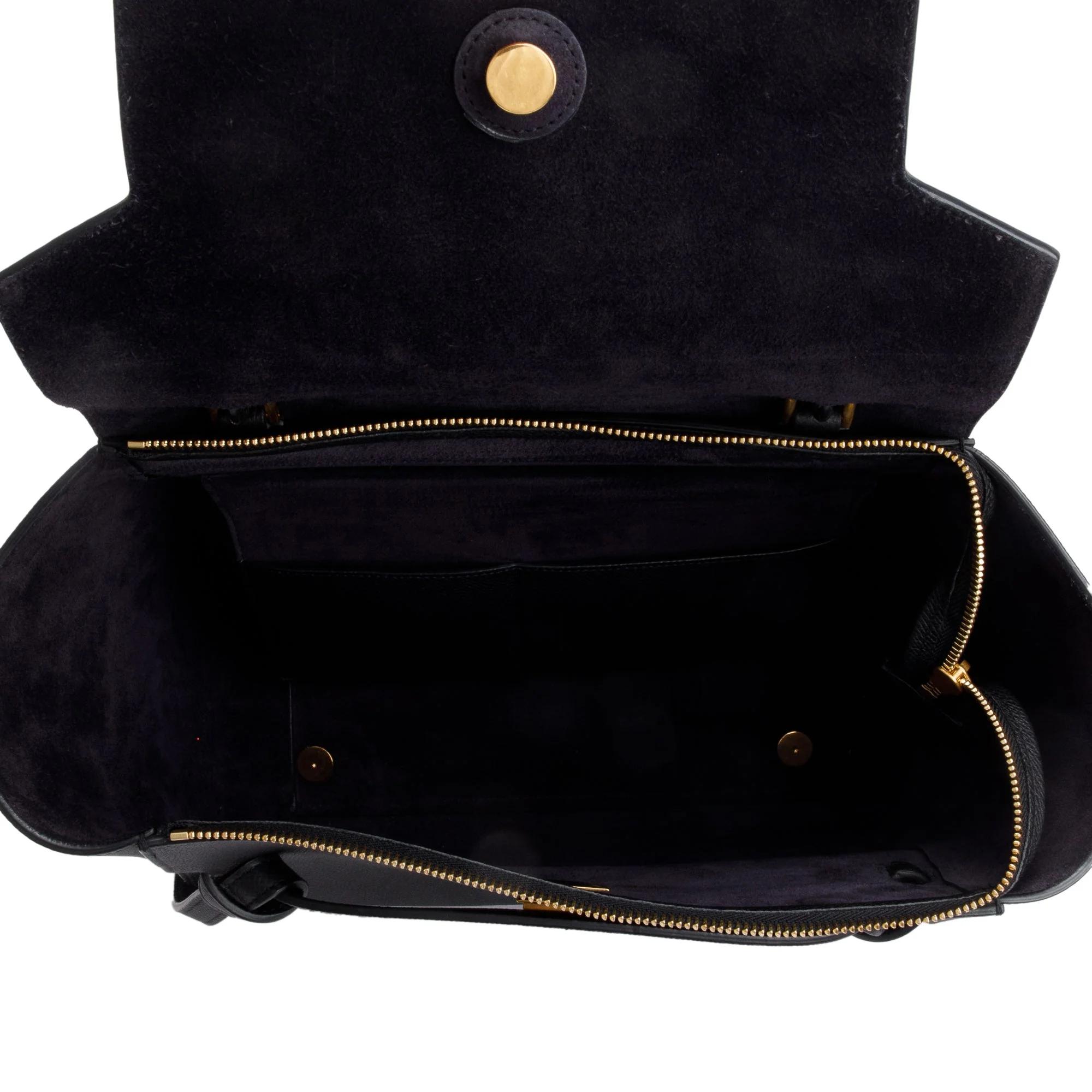 Celine Black Grained Calfskin Leather Mini Belt Bag w/ Strap - Image 8