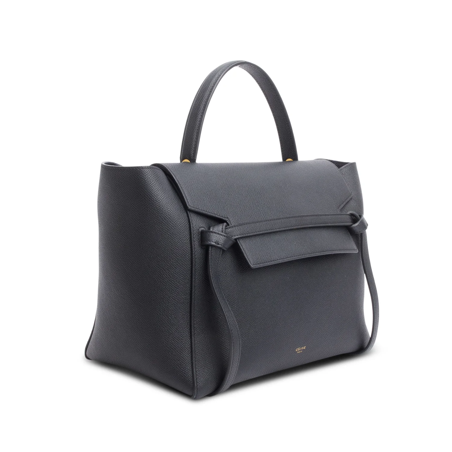 Celine Black Grained Leather Mini Belt Bag w/ Strap - Image 4
