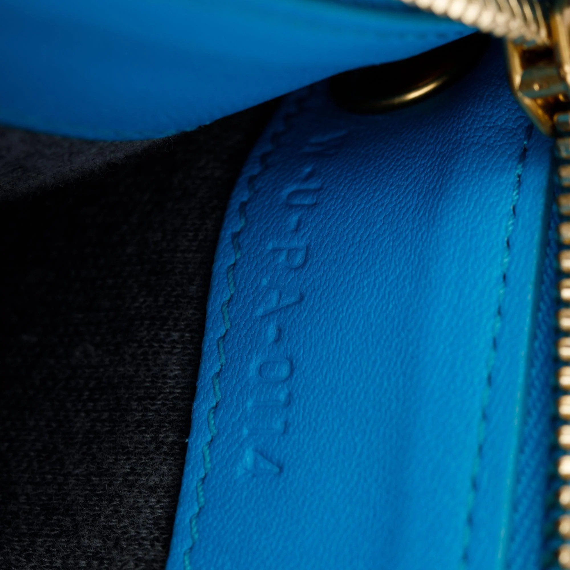 Celine Blue Calfskin Leather Small Trio Crossbody Bag - Image 11