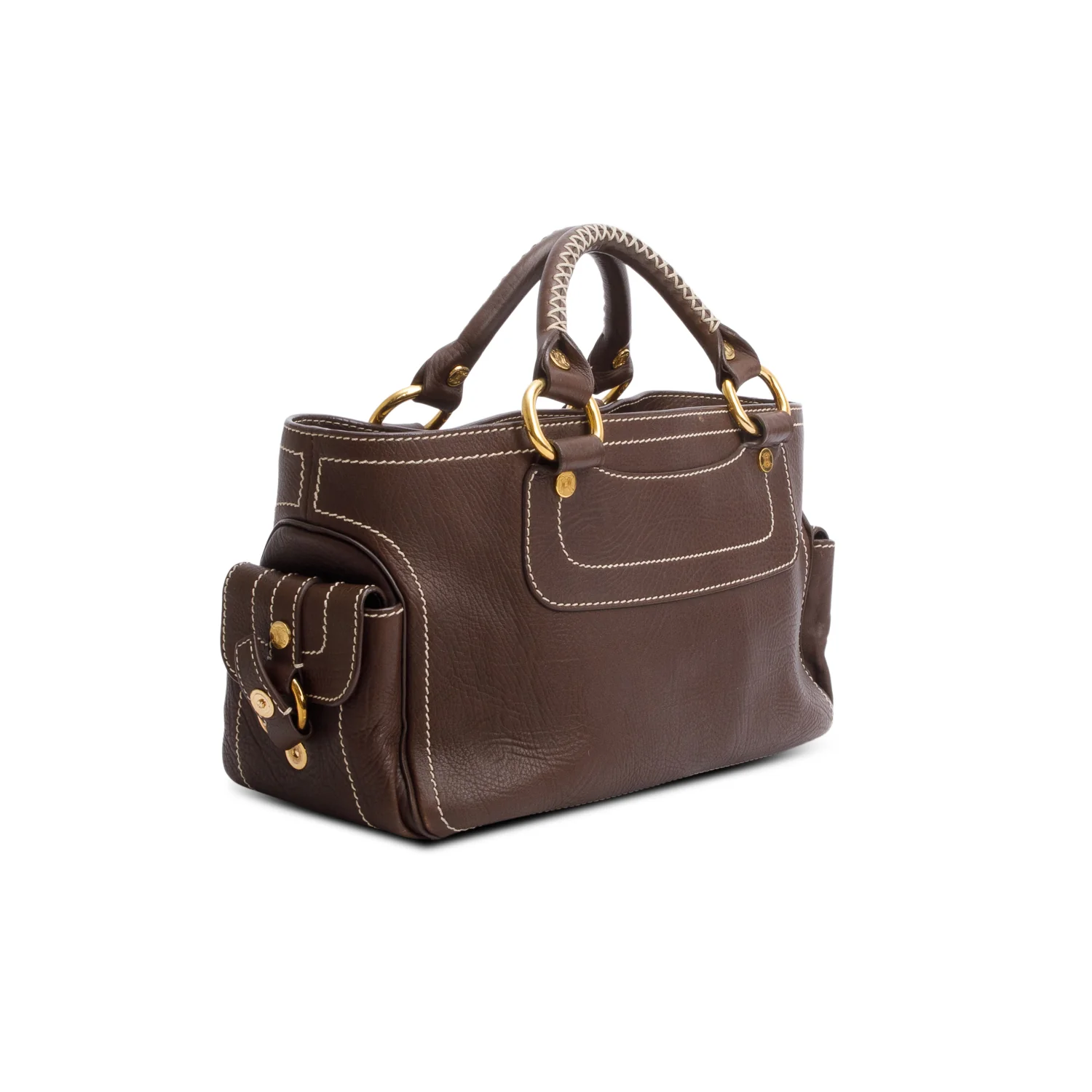 Celine Brown Leather Boogie Bag - Image 4