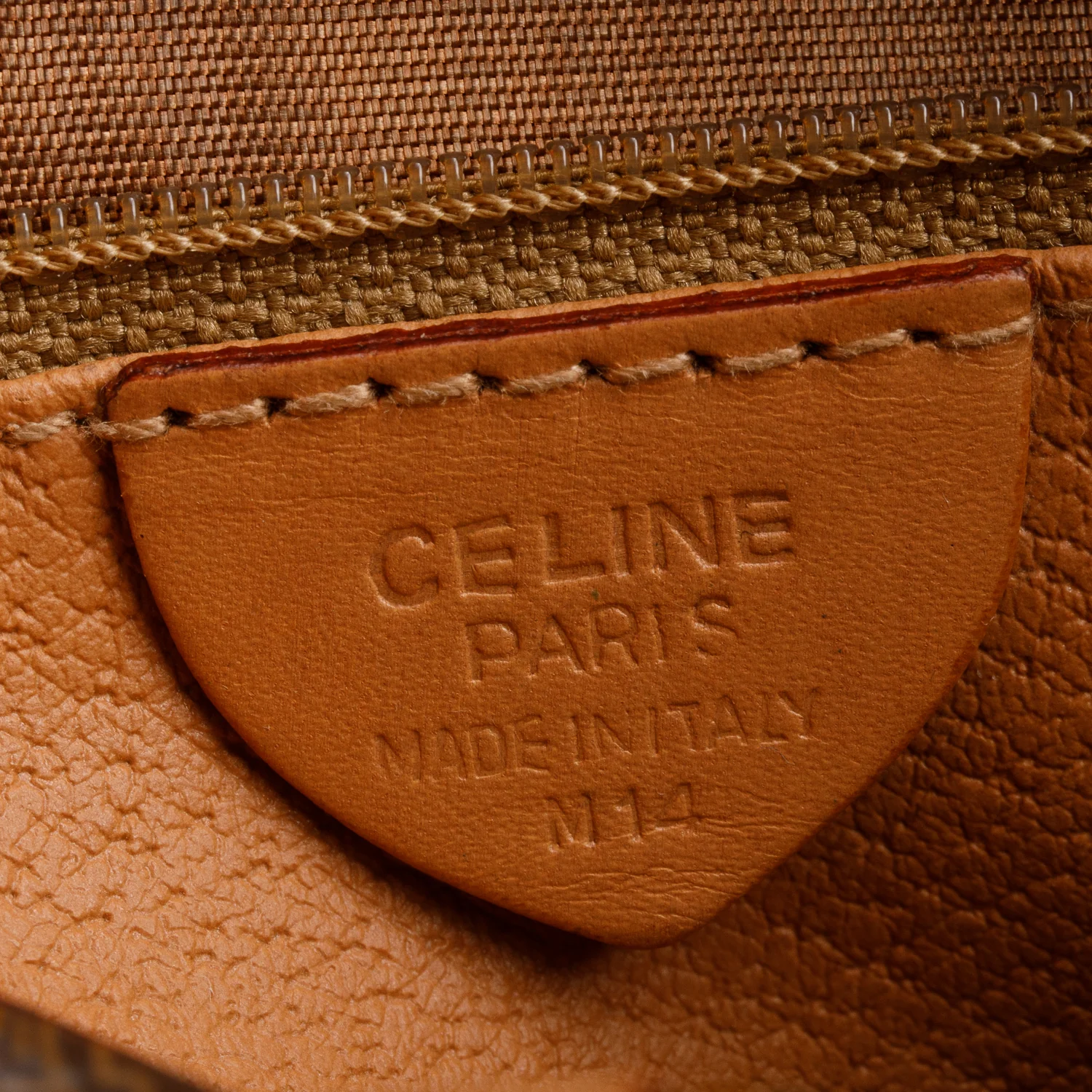 Celine Brown Triomphe Canvas Small Boston Bag w/ Strap - Image 9