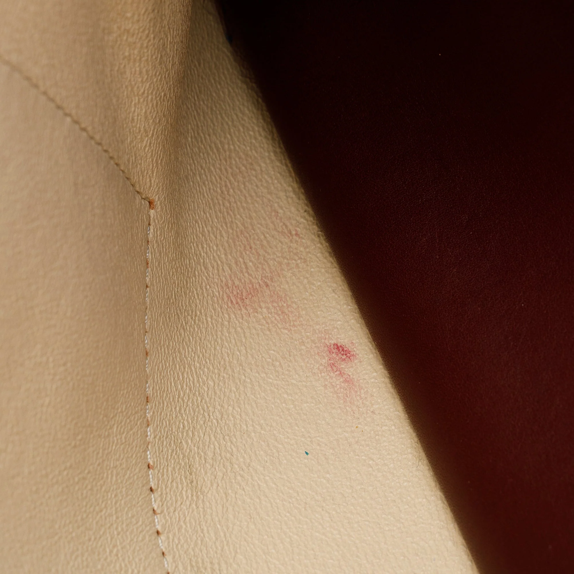 Celine Burgundy Calfskin Leather Blade Flap Shoulder Bag - Image 10