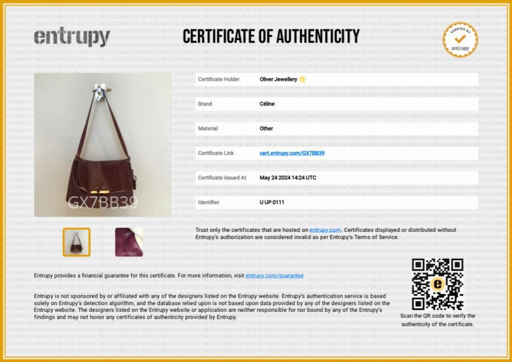Celine Burgundy Calfskin Leather Blade Flap Shoulder Bag - Image 12