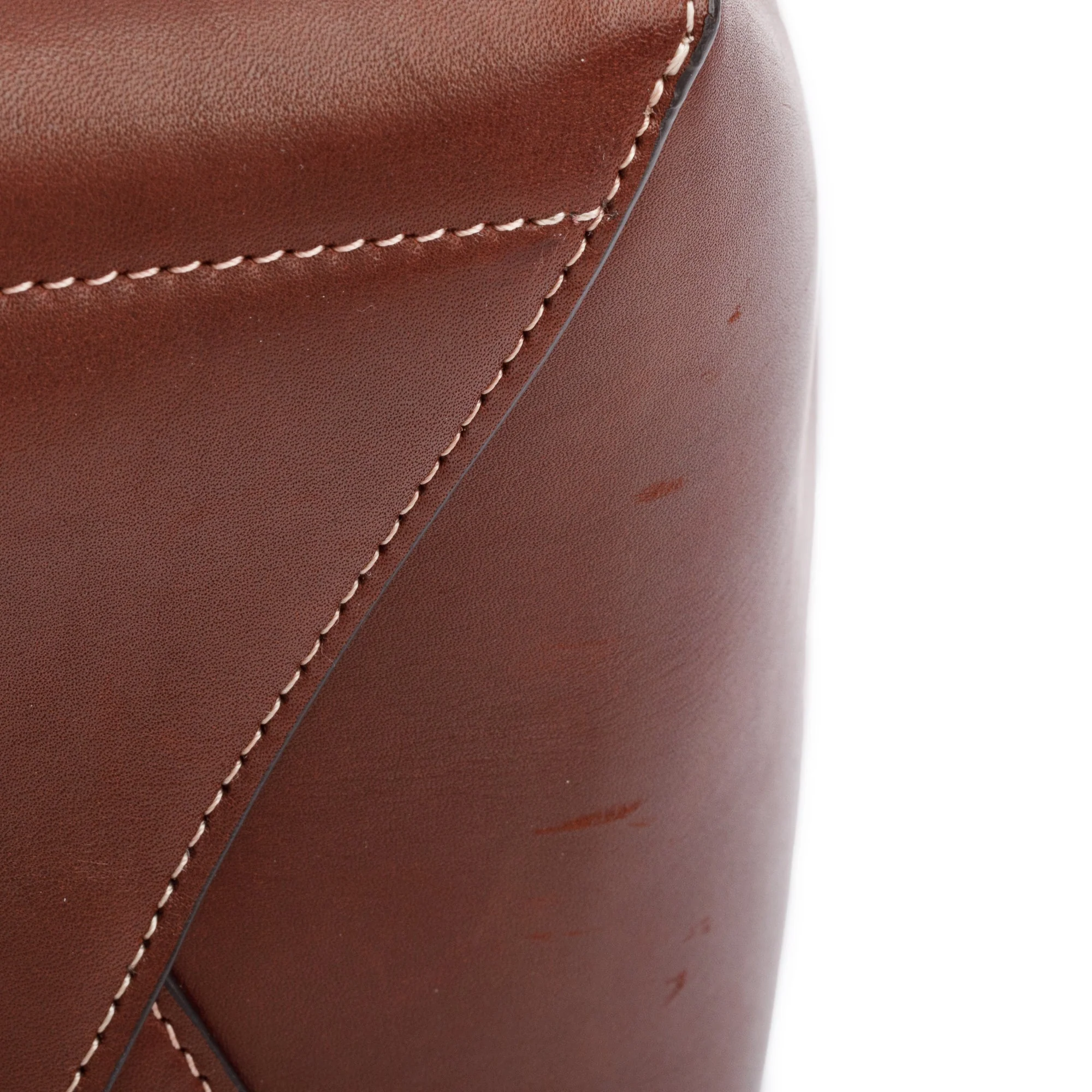 Celine Burgundy Leather Medium Seau Sangle Bucket Bag - Image 7
