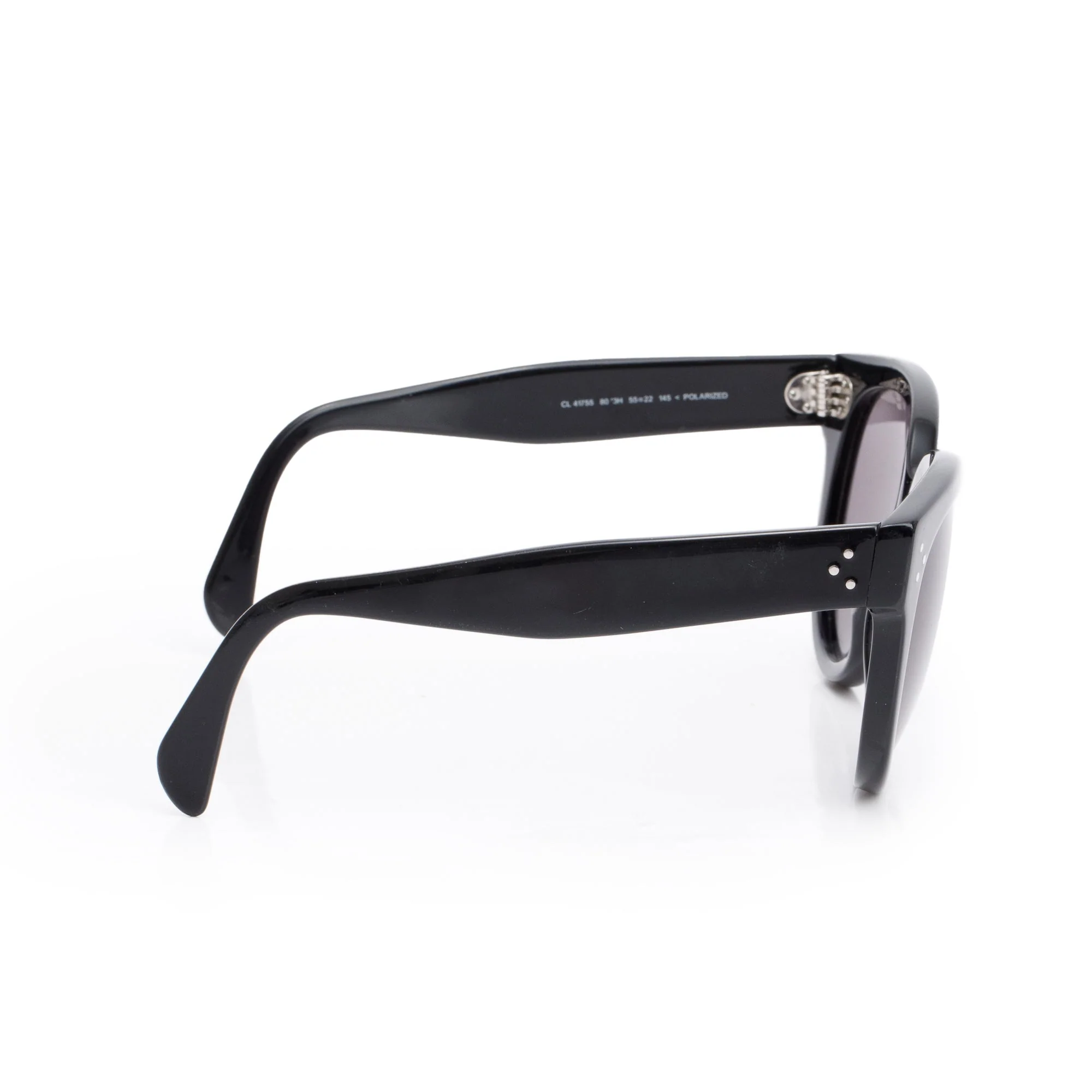 Celine CL 41755 Black Acetate Audrey Sunglasses w/ Case - Image 3