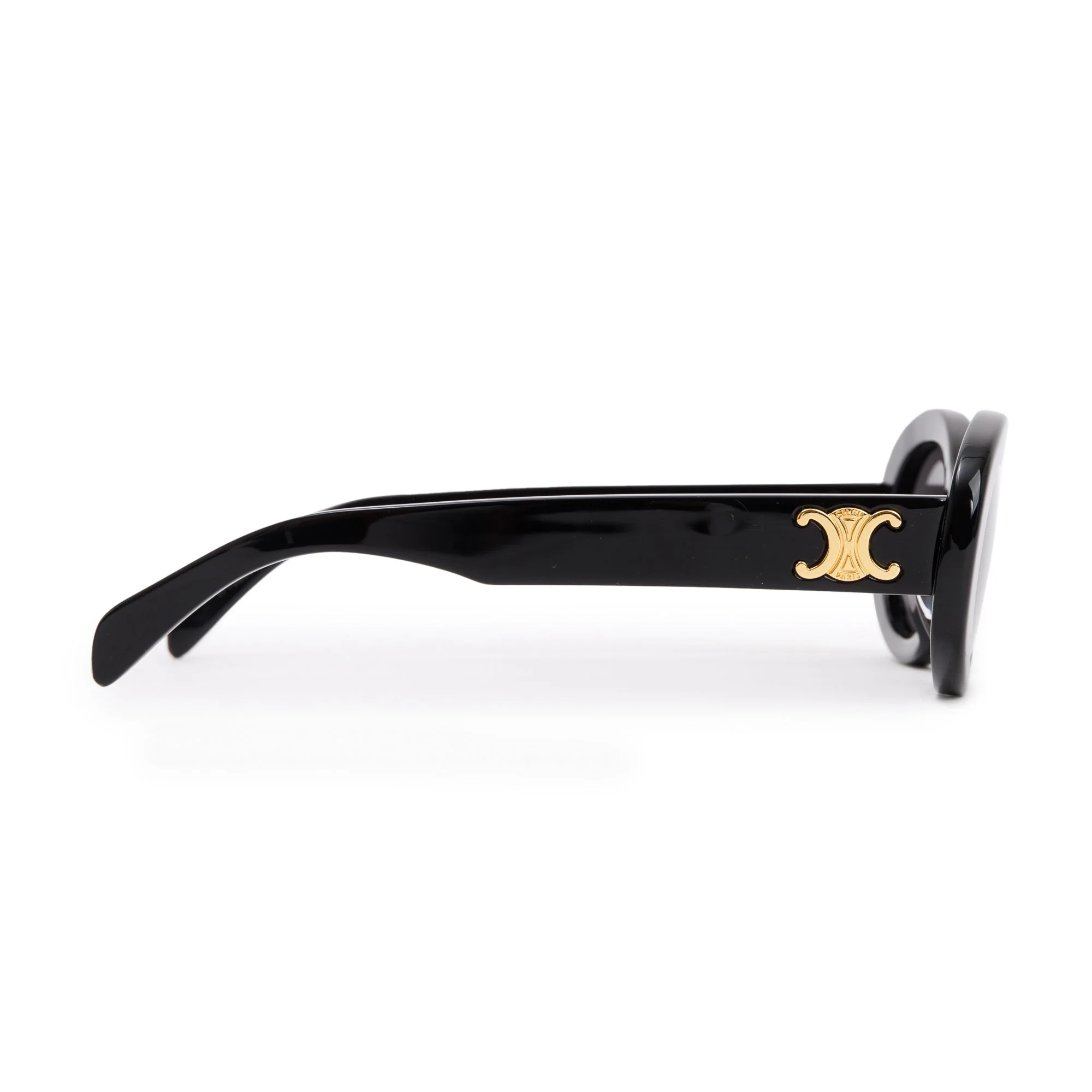 Celine CL40194U Black Acetate Triomphe 01 Oval Sunglasses - Image 2