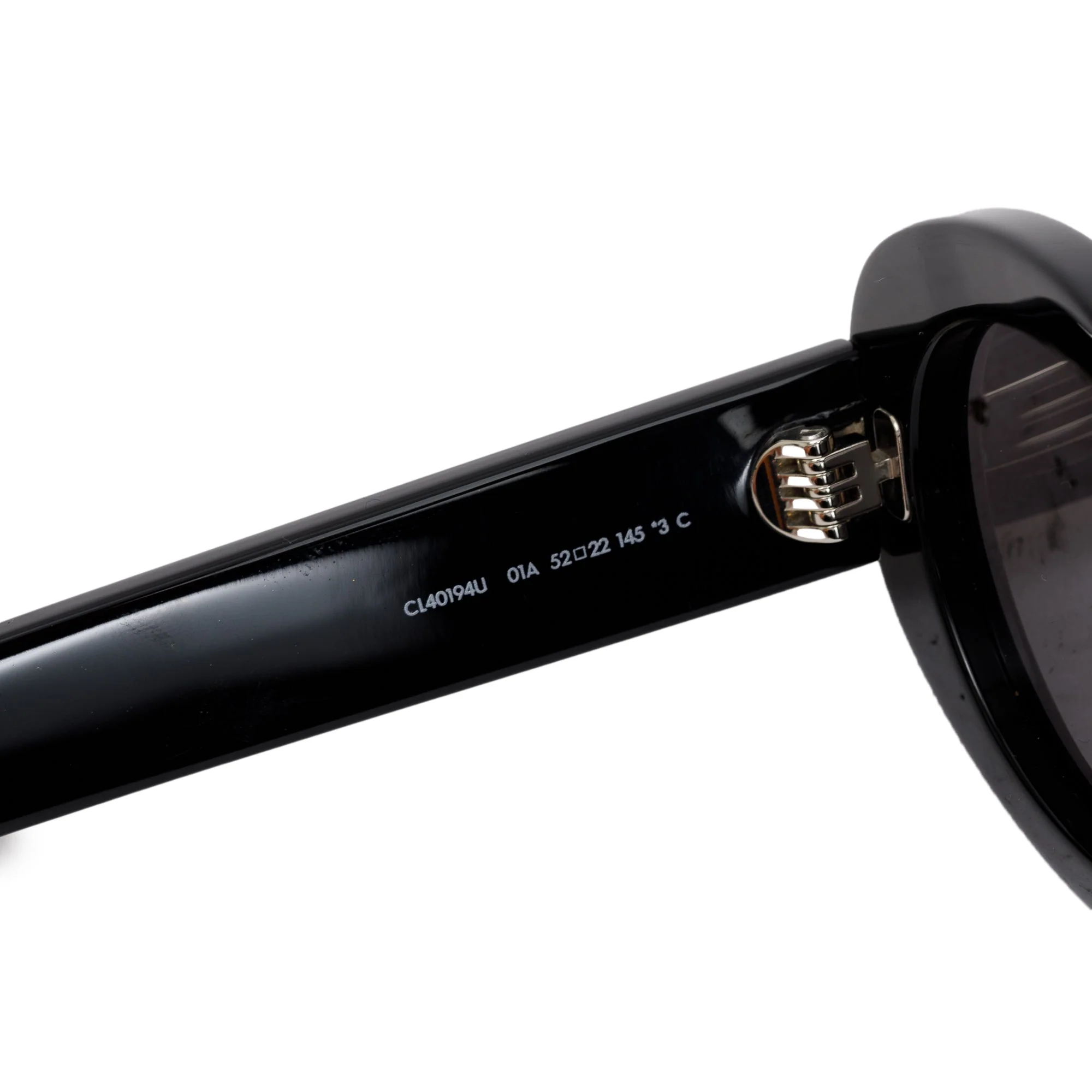 Celine CL40194U Black Acetate Triomphe 01 Oval Sunglasses - Image 3