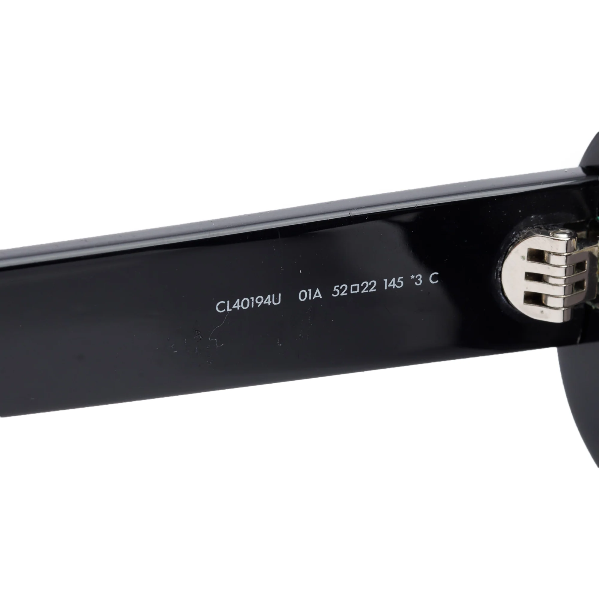 Celine CL40194U Black Acetate Triomphe 01 Oval Sunglasses w/ Box & Case - Image 4