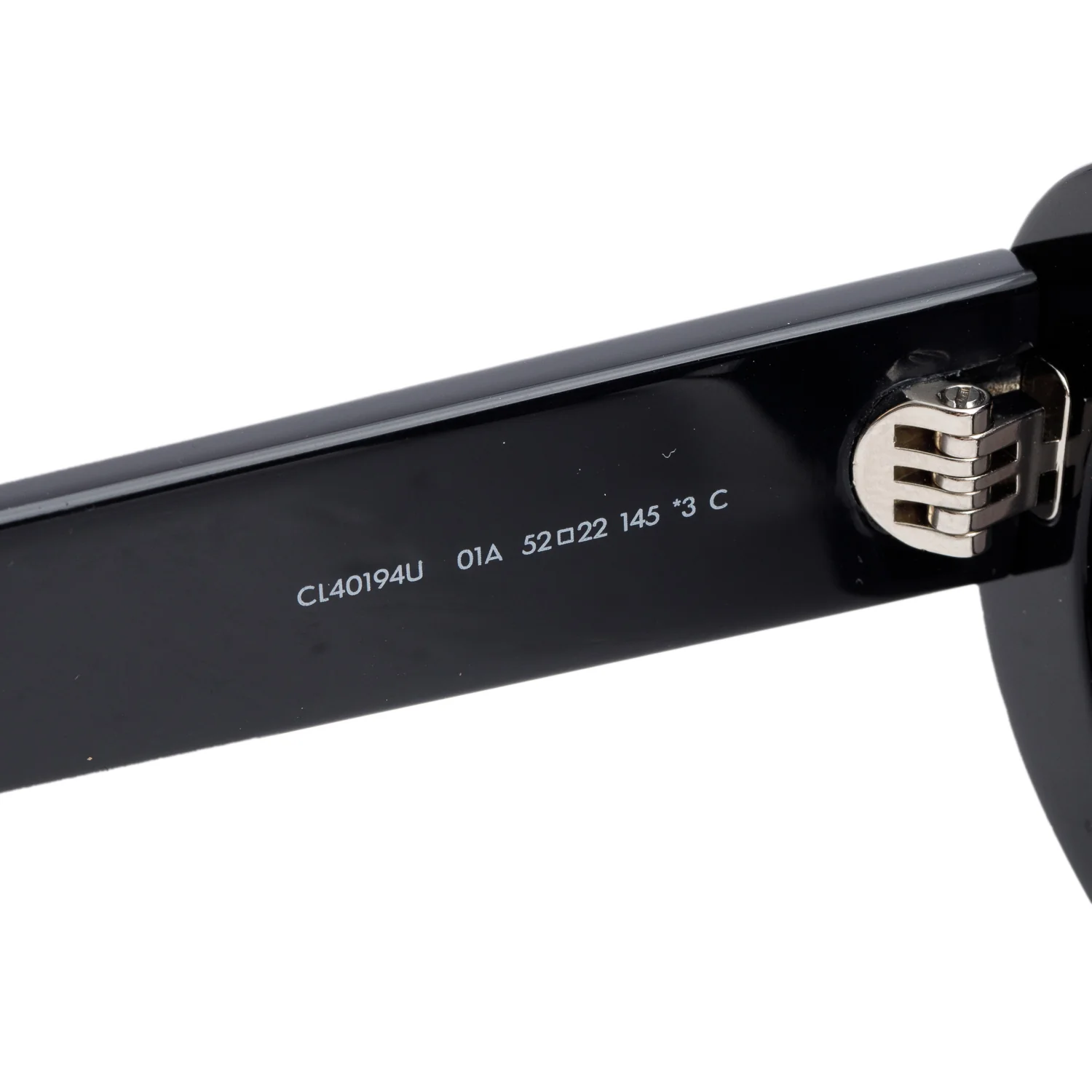 Celine CL40194U Black Acetate Triomphe 01 Oval Sunglasses w/ Box & Case - Image 4