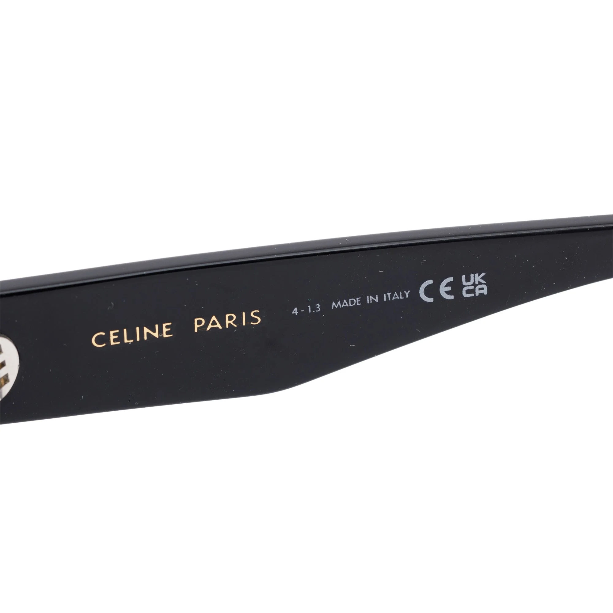 Celine CL40227U Black Acetate Triomphe Rectangular Sunglasses w/ Case - Image 5