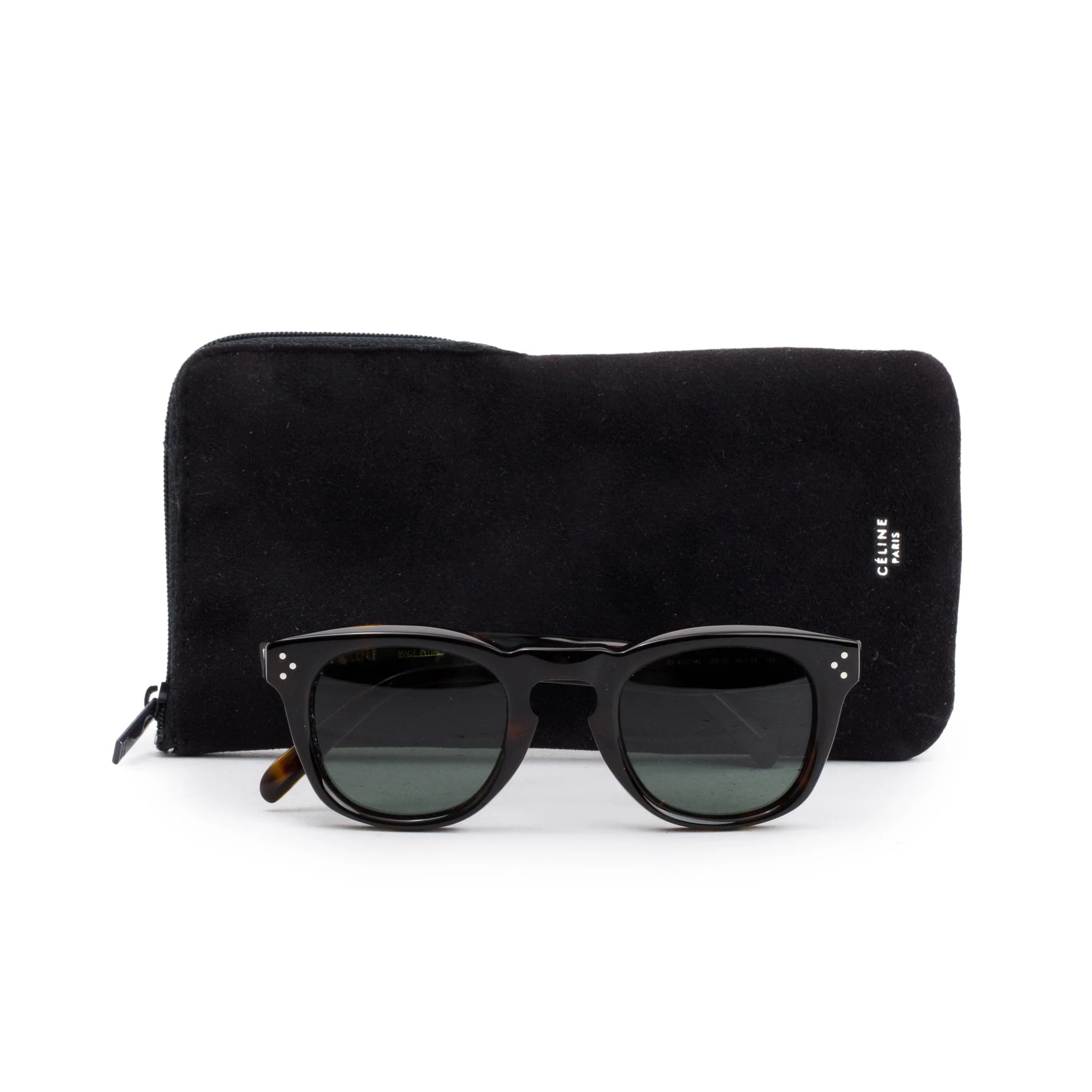 Celine CL41371/S Havana Acetate Round Sunglasses w/ Case - Image 2