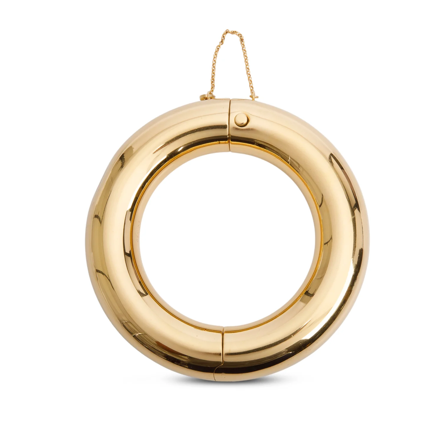 Celine Gold-Plated Brass Round Tubular Bangle - Image 2