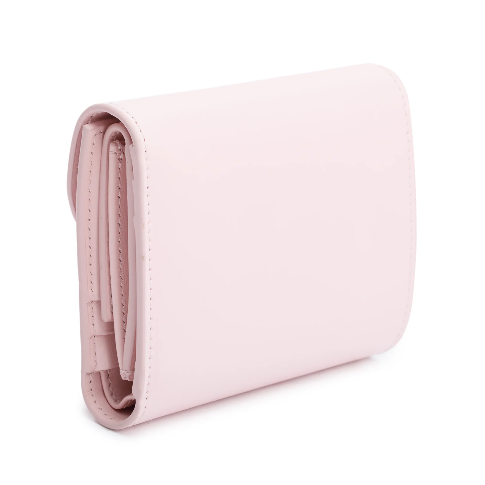 Celine Pink Shiny Calfskin Leather Triomphe Compact Wallet - Image 4