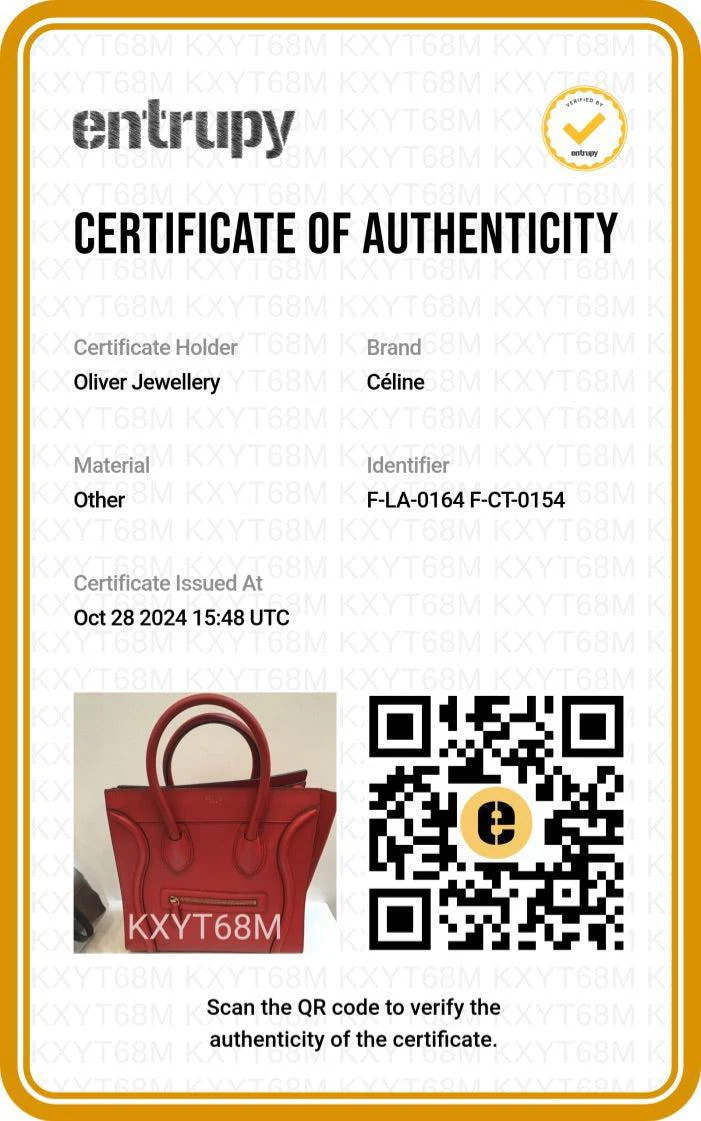 Celine Red Drummed Calfskin Leather Mini Luggage Tote - Image 7